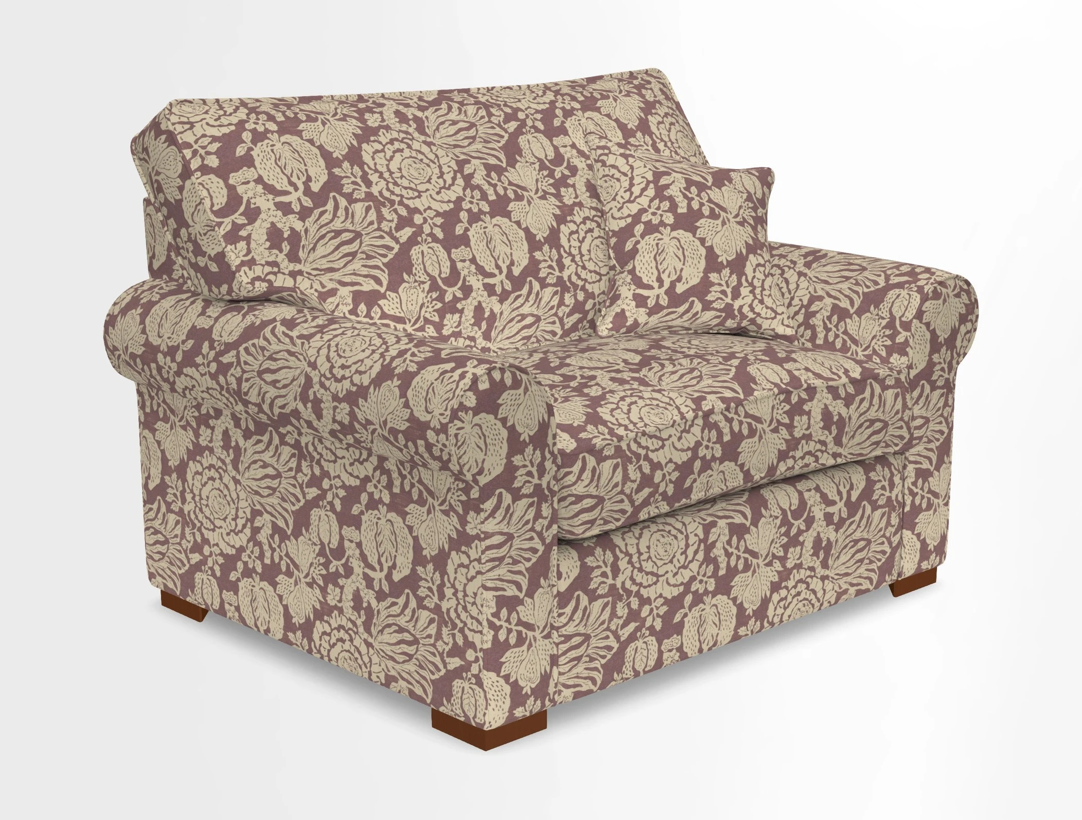 Upperton Snuggler Loose Cover in Two Tone Plain Biscuit - Loose cover option available