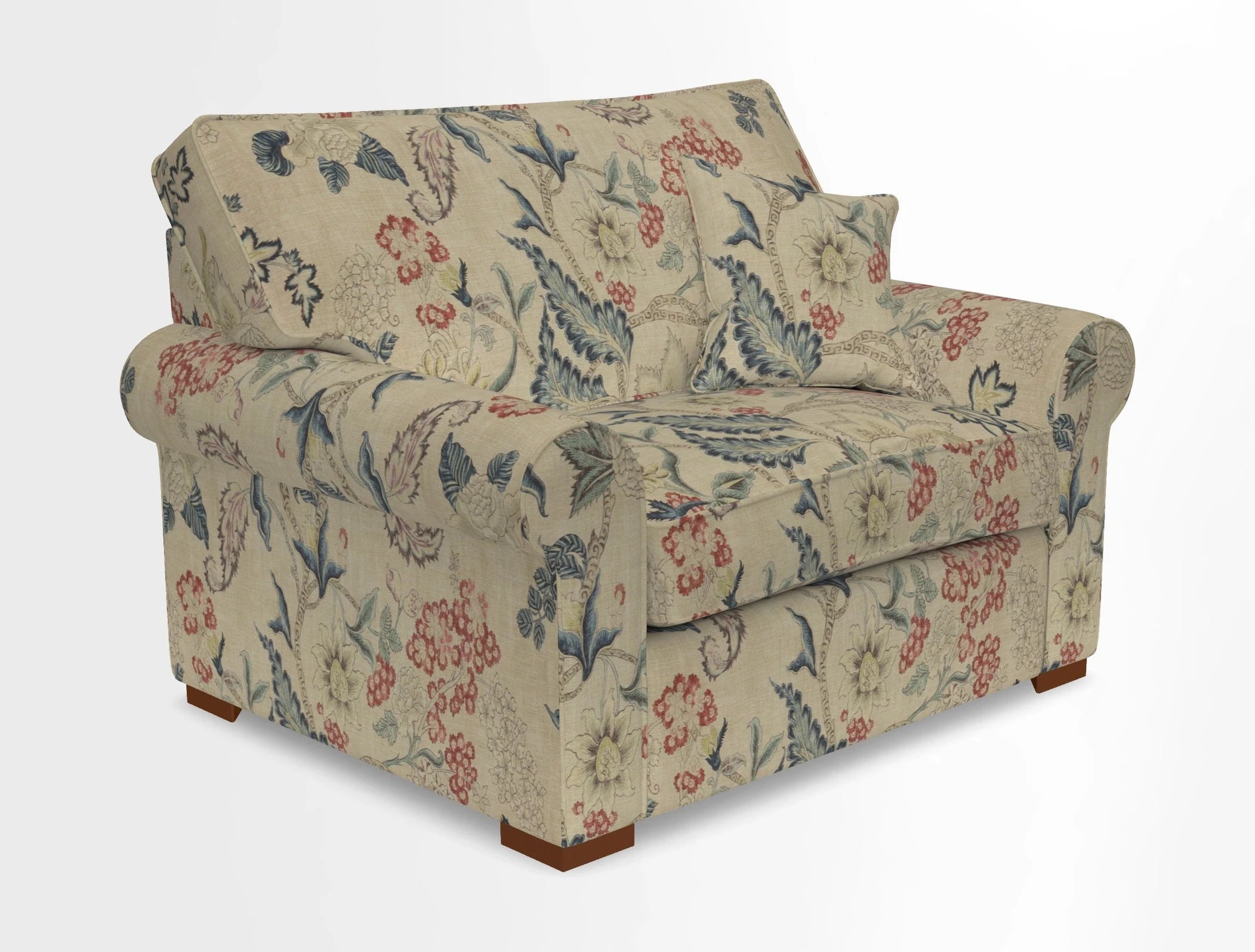 Upperton Snuggler Loose Cover in Two Tone Plain Biscuit - Loose cover option available