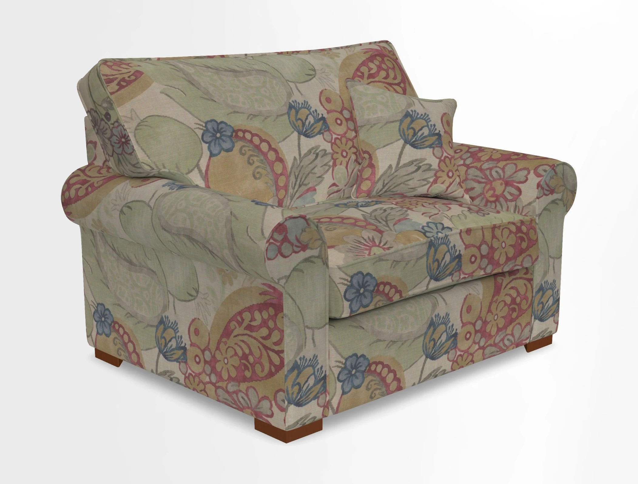 Upperton Snuggler Loose Cover in Two Tone Plain Biscuit - Loose cover option available