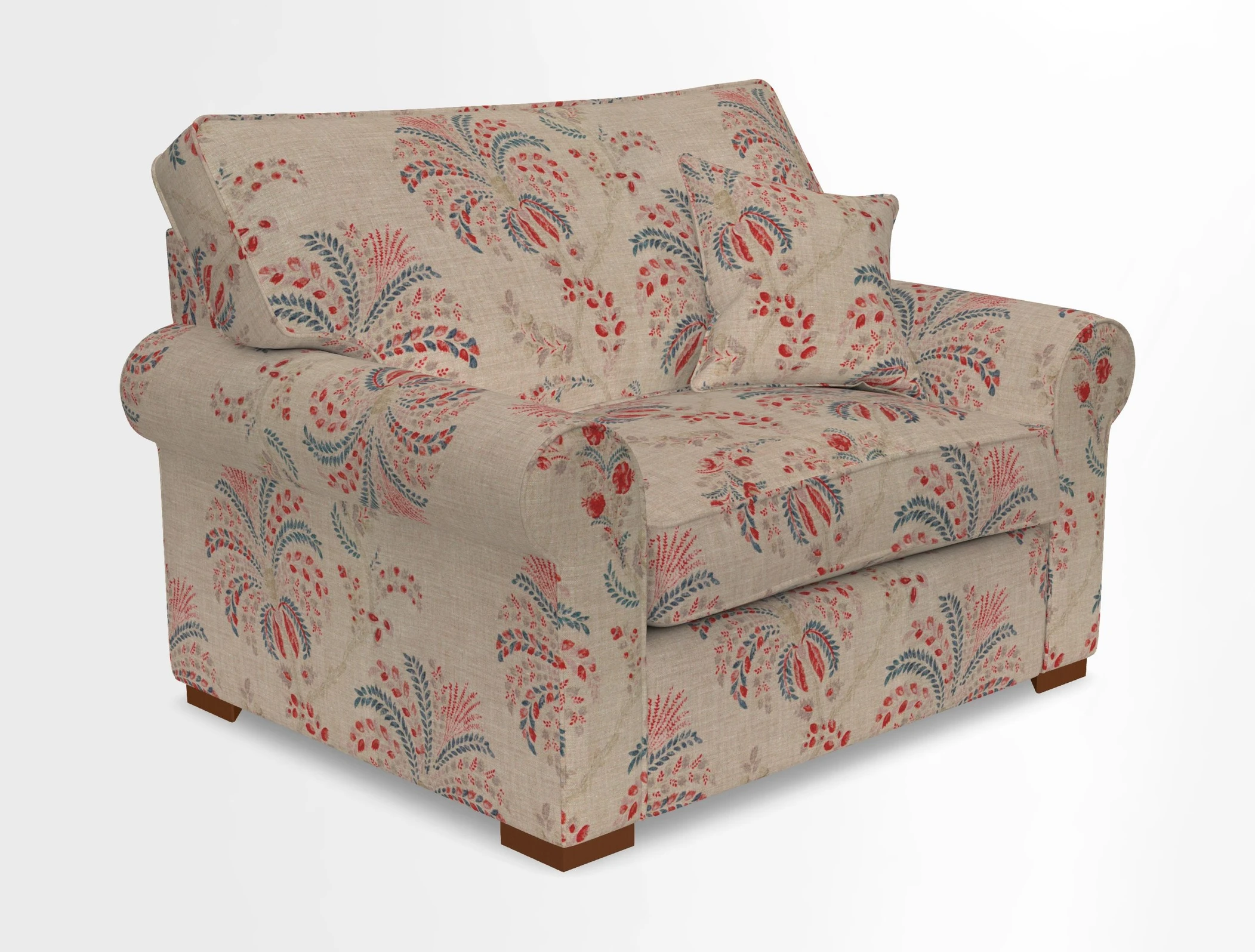 Upperton Snuggler Loose Cover in Two Tone Plain Biscuit - Loose cover option available