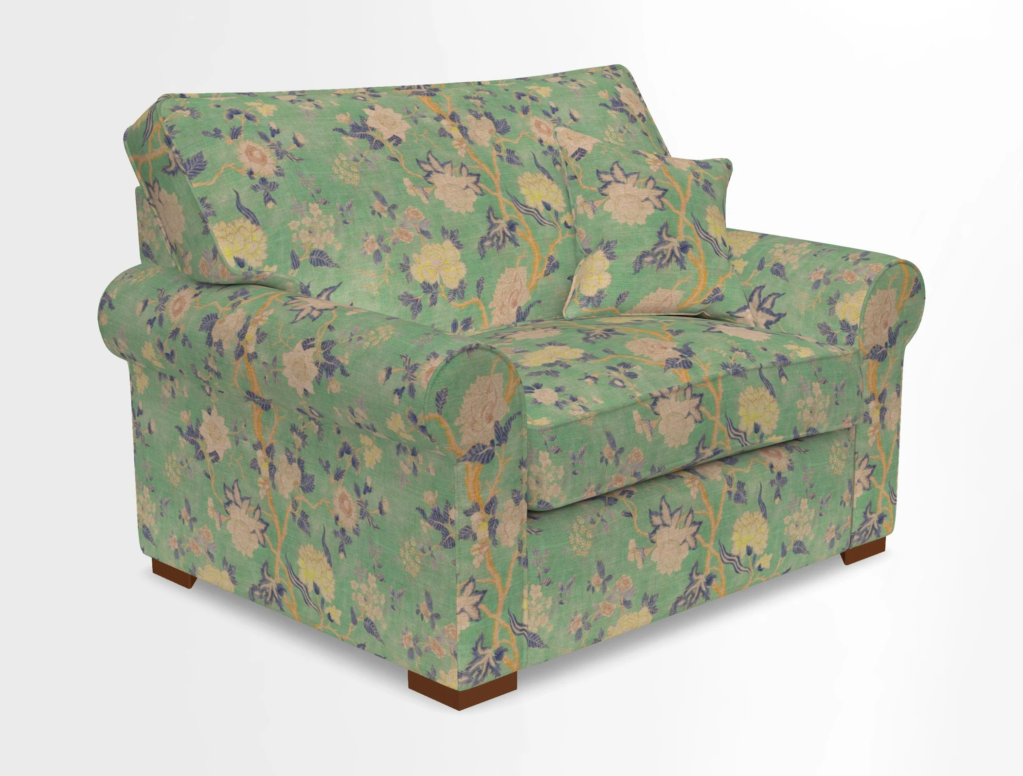 Upperton Snuggler Loose Cover in Two Tone Plain Biscuit - Loose cover option available