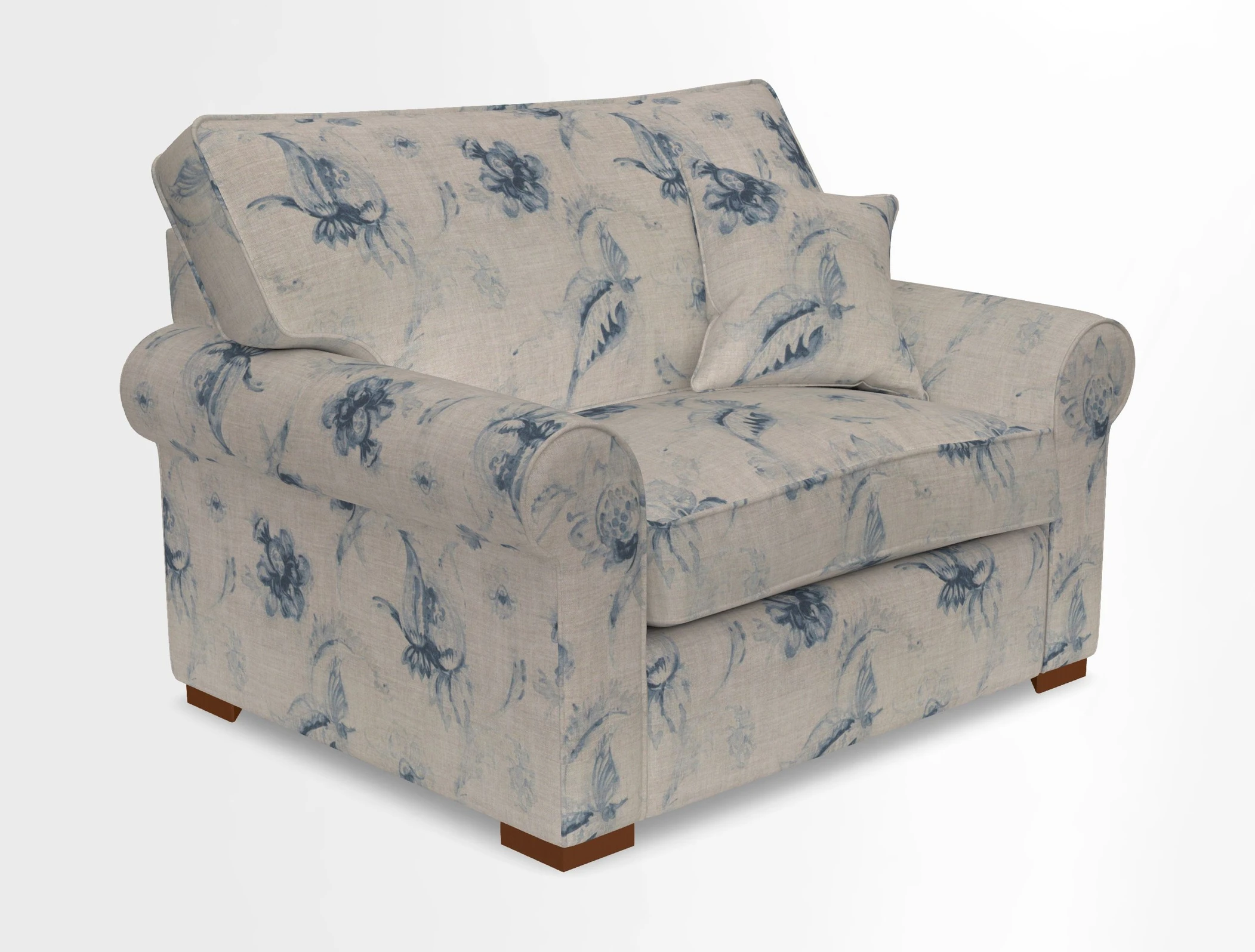 Upperton Snuggler Loose Cover in Two Tone Plain Biscuit - Loose cover option available
