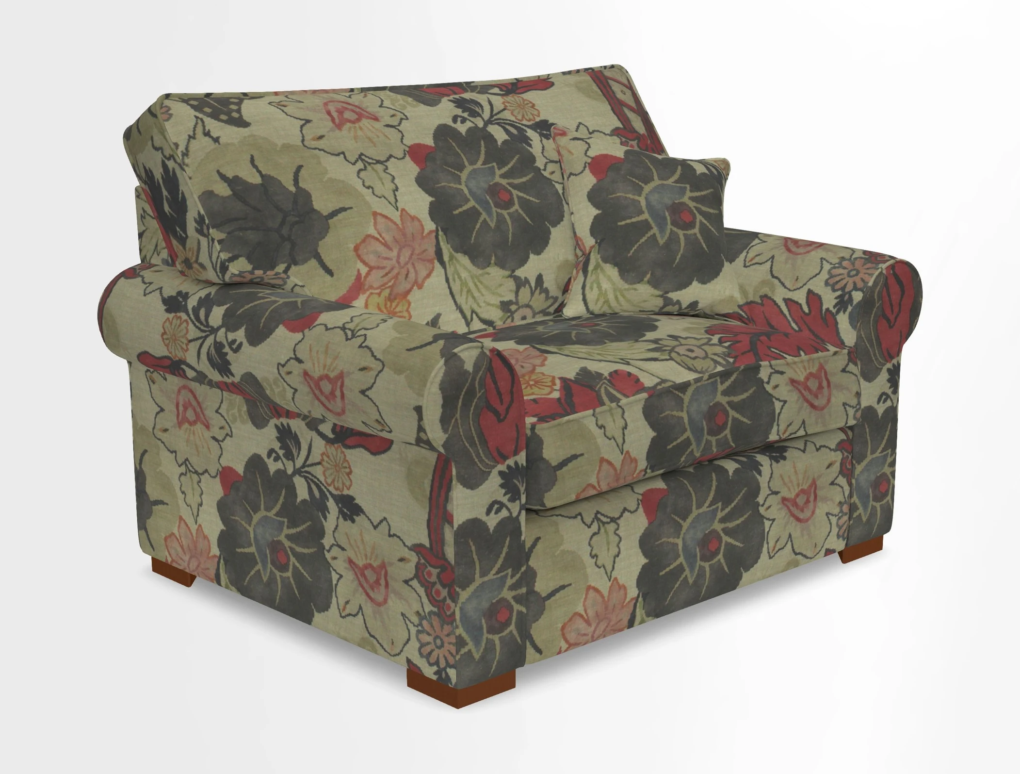 Upperton Snuggler Loose Cover in Two Tone Plain Biscuit - Loose cover option available