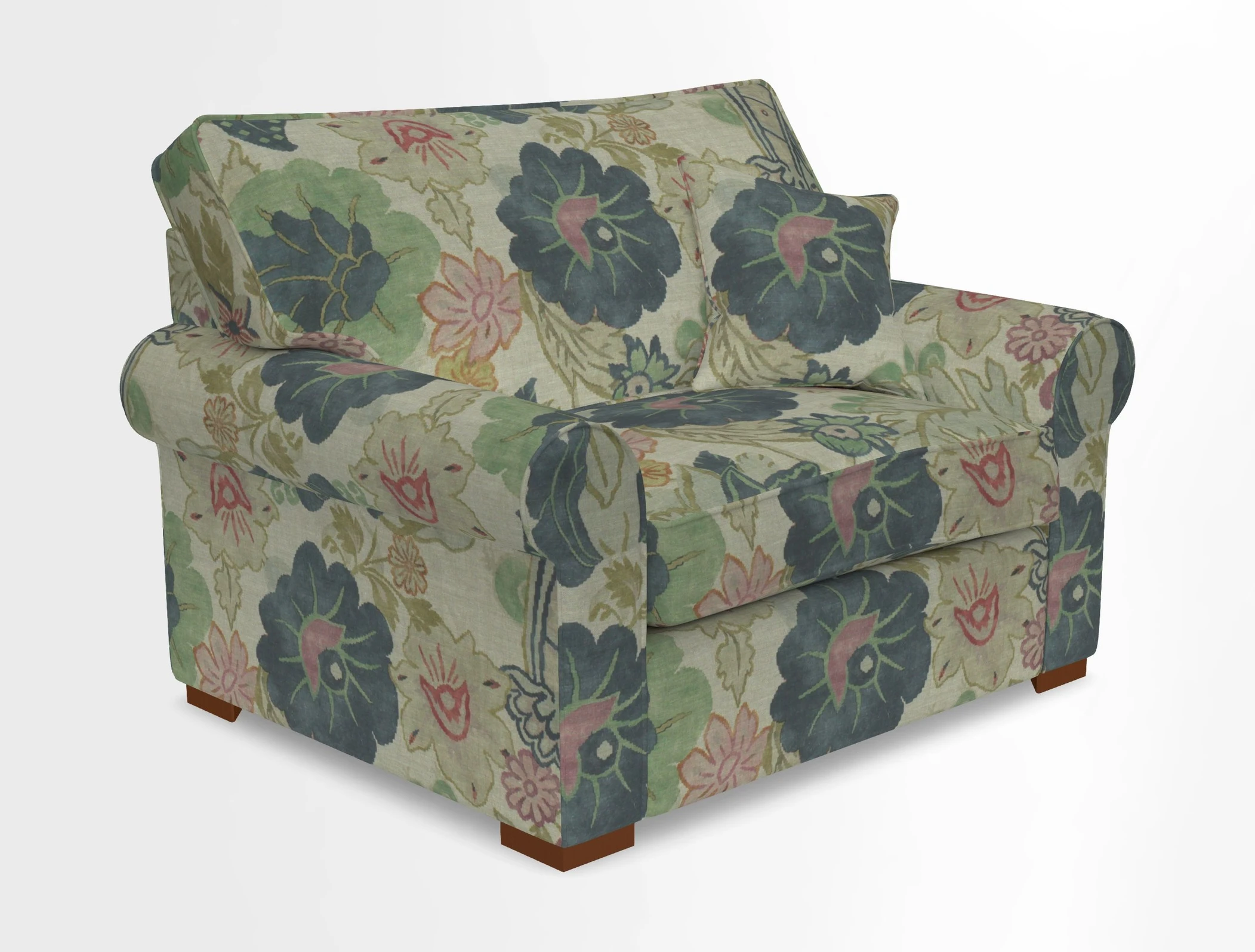 Upperton Snuggler Loose Cover in Two Tone Plain Biscuit - Loose cover option available