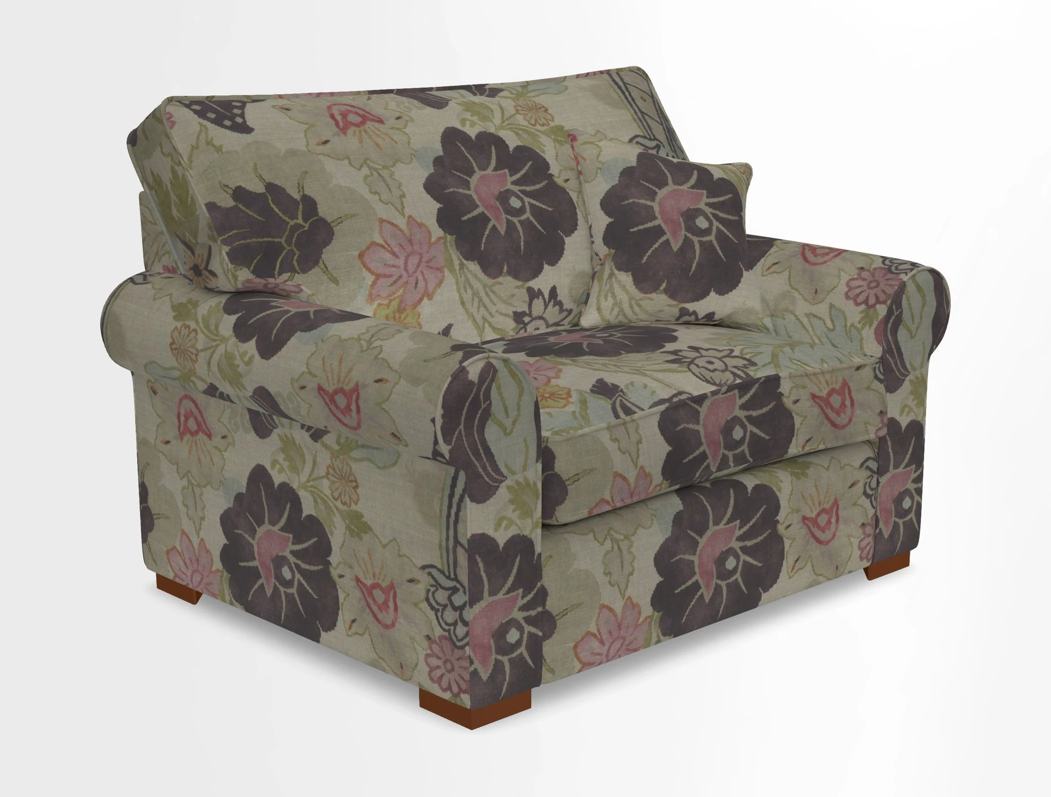 Upperton Snuggler Loose Cover in Two Tone Plain Biscuit - Loose cover option available