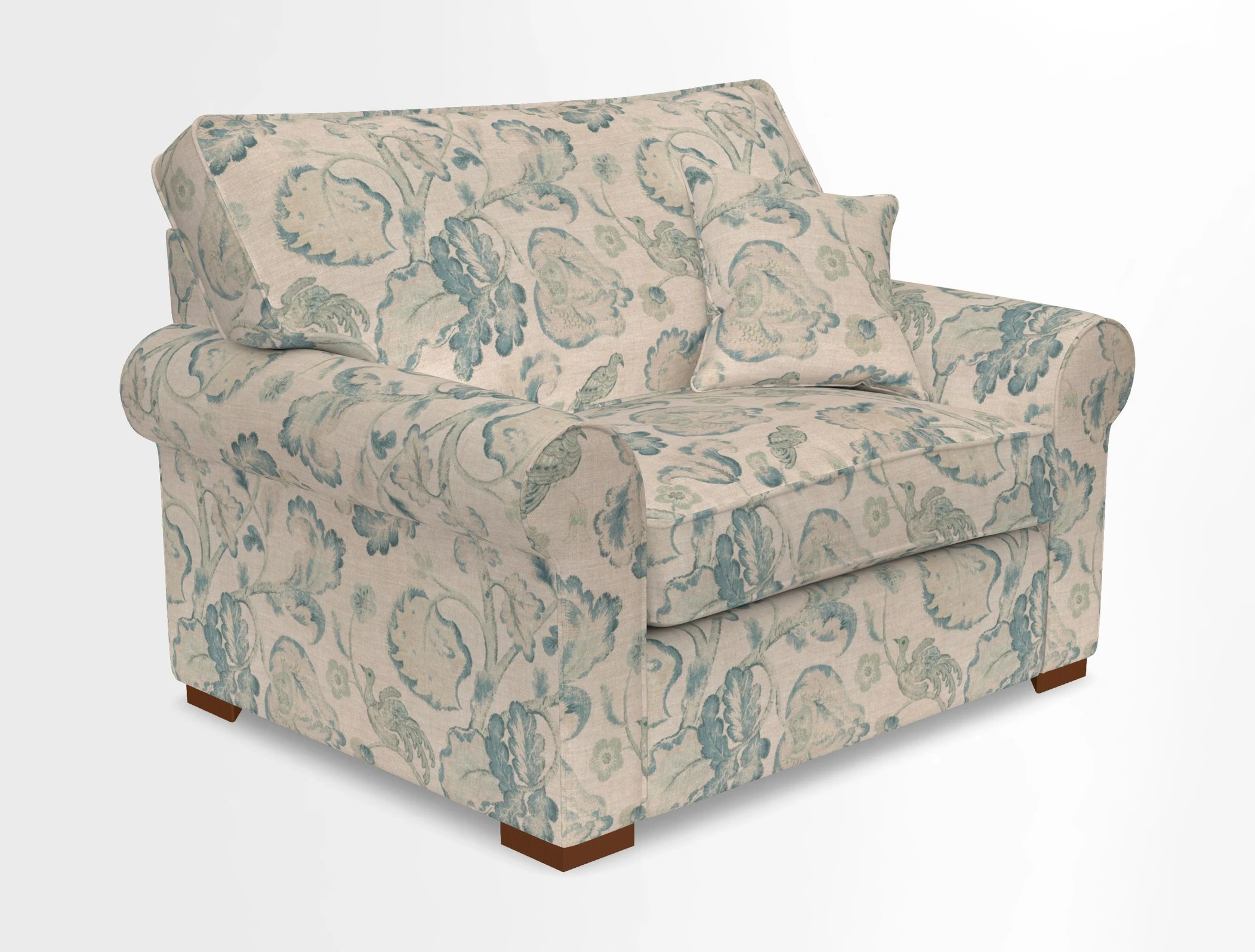 Upperton Snuggler Loose Cover in Two Tone Plain Biscuit - Loose cover option available