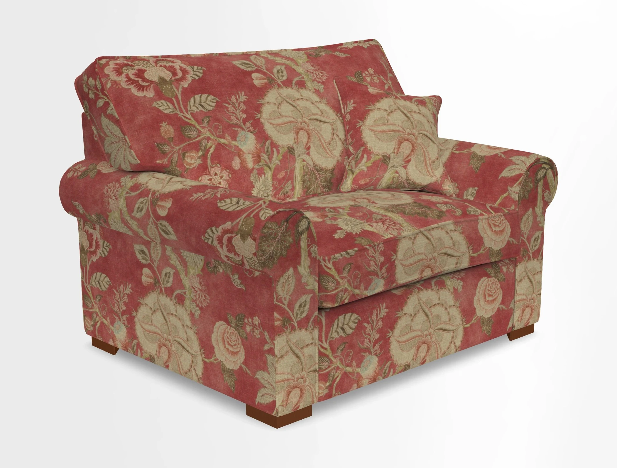 Upperton Snuggler Loose Cover in Two Tone Plain Biscuit - Loose cover option available