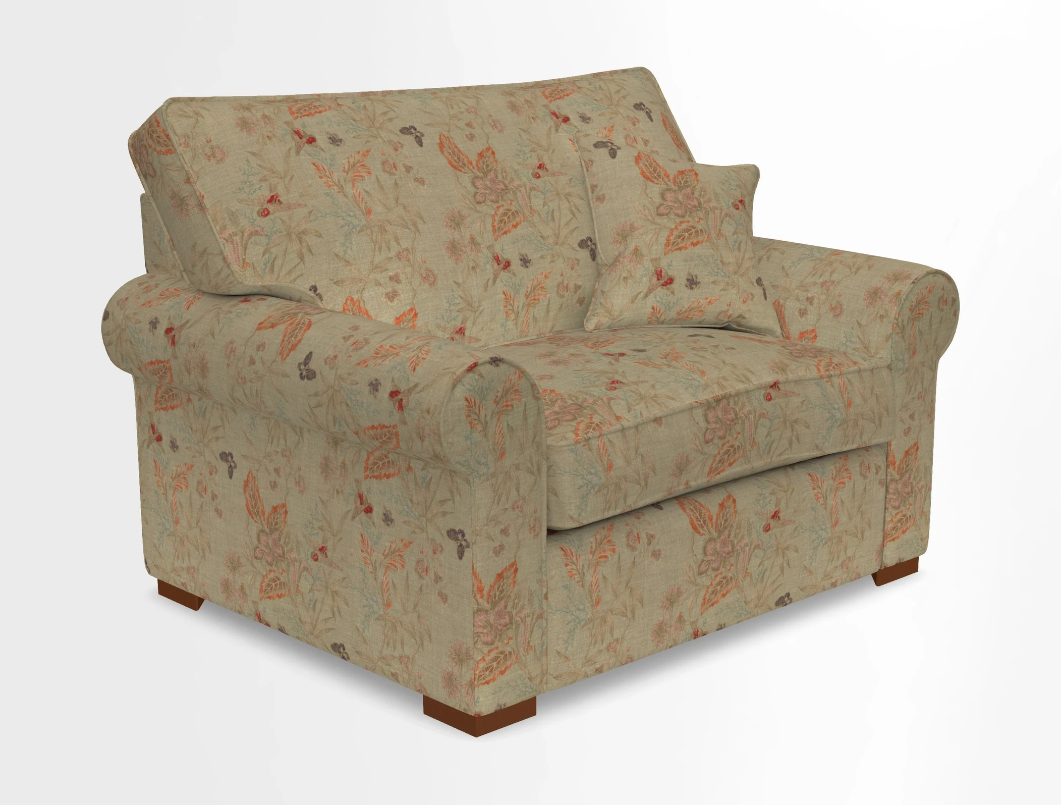 Upperton Snuggler Loose Cover in Two Tone Plain Biscuit - Loose cover option available