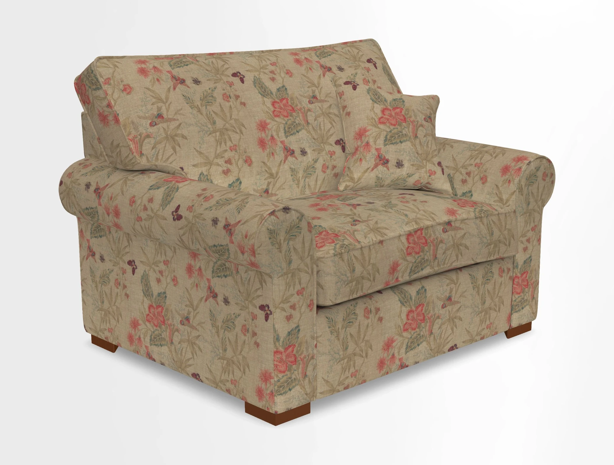 Upperton Snuggler Loose Cover in Two Tone Plain Biscuit - Loose cover option available