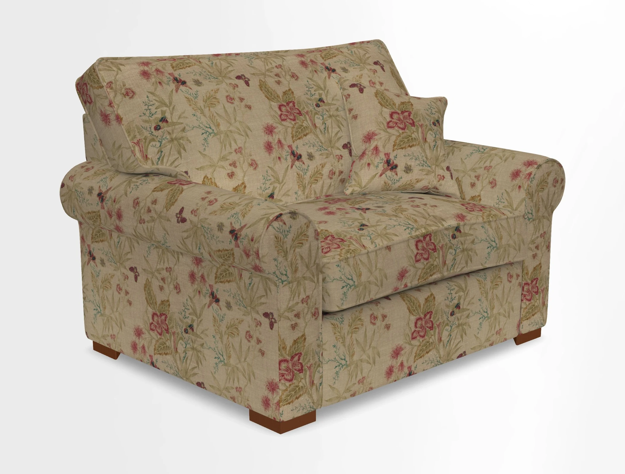 Upperton Snuggler Loose Cover in Two Tone Plain Biscuit - Loose cover option available