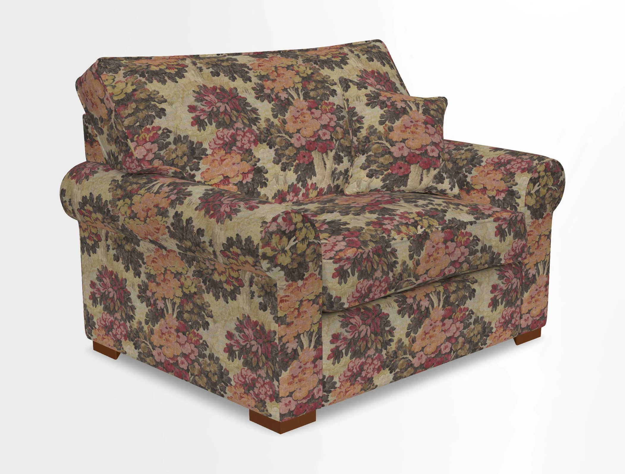 Upperton Snuggler Loose Cover in Two Tone Plain Biscuit - Loose cover option available