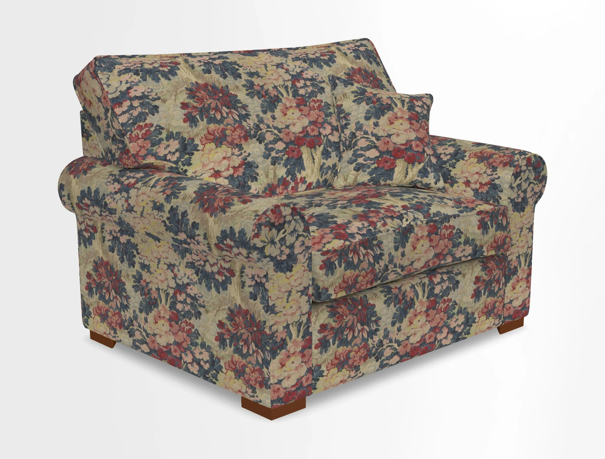 Upperton Snuggler Loose Cover in Two Tone Plain Biscuit - Loose cover option available