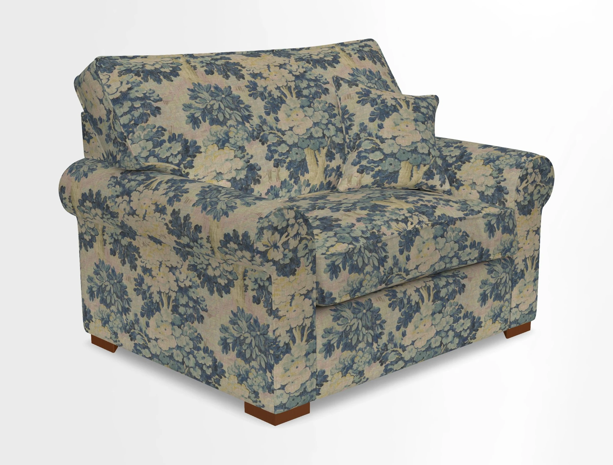 Upperton Snuggler Loose Cover in Two Tone Plain Biscuit - Loose cover option available