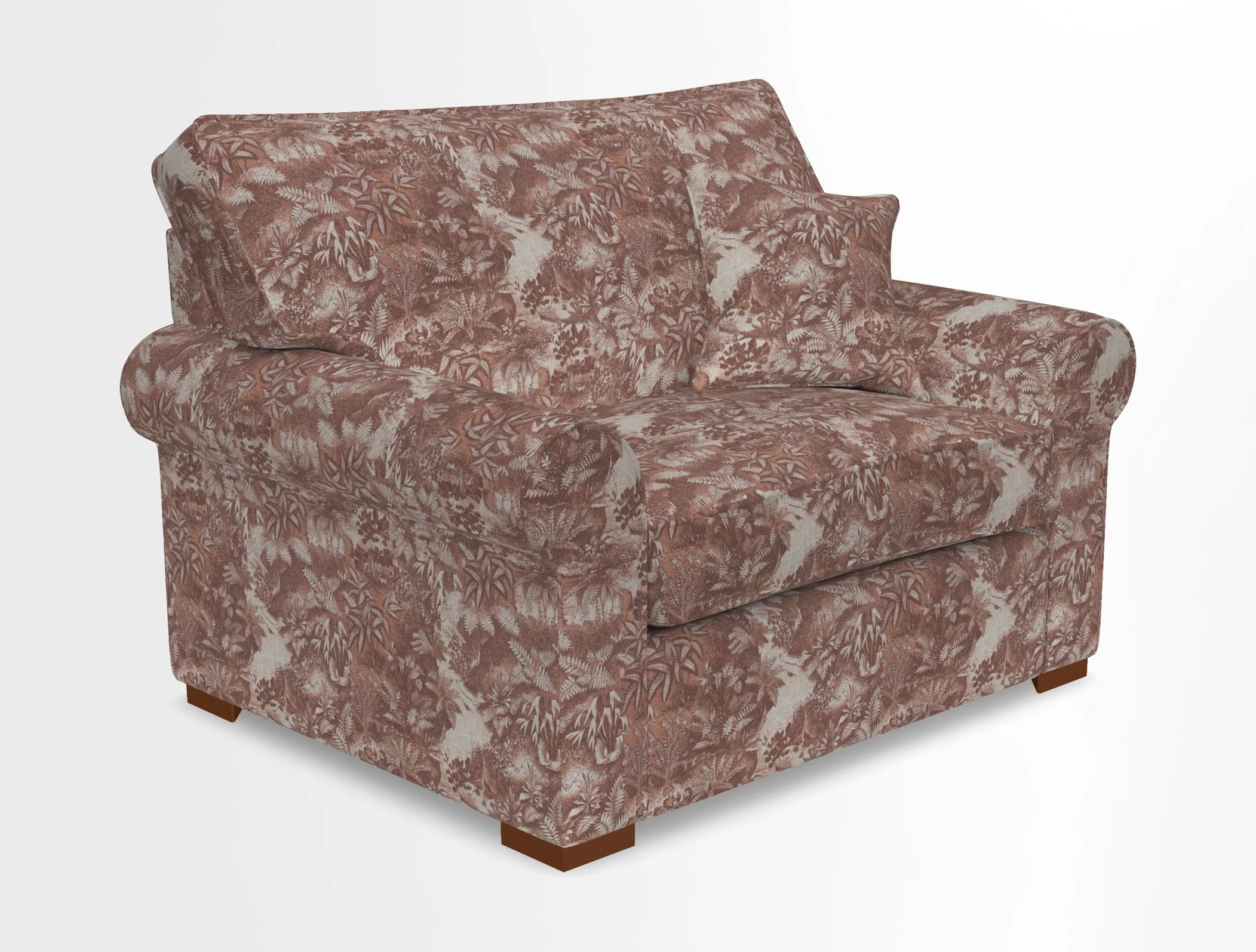 Upperton Snuggler Loose Cover in Two Tone Plain Biscuit - Loose cover option available