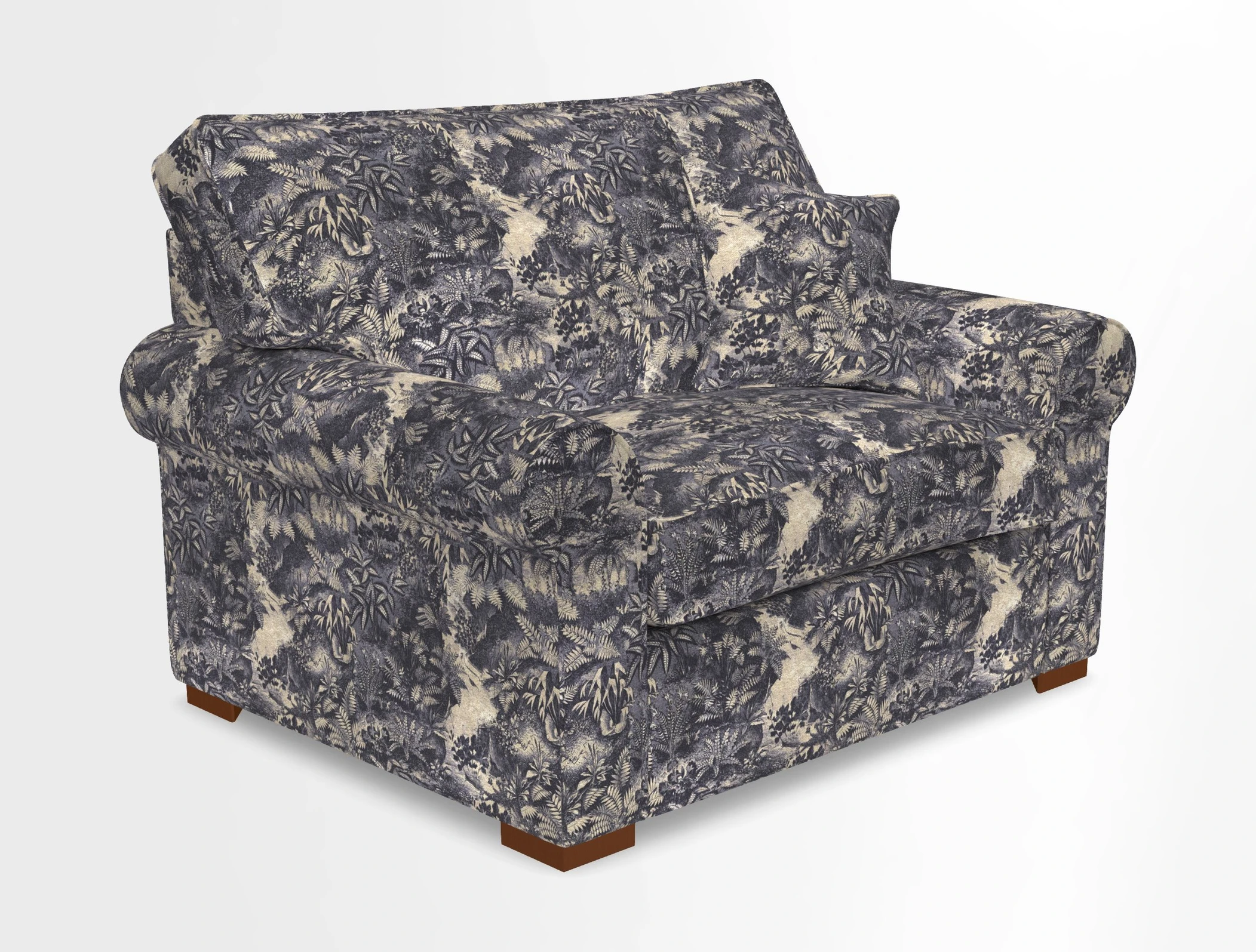 Upperton Snuggler Loose Cover in Two Tone Plain Biscuit - Loose cover option available