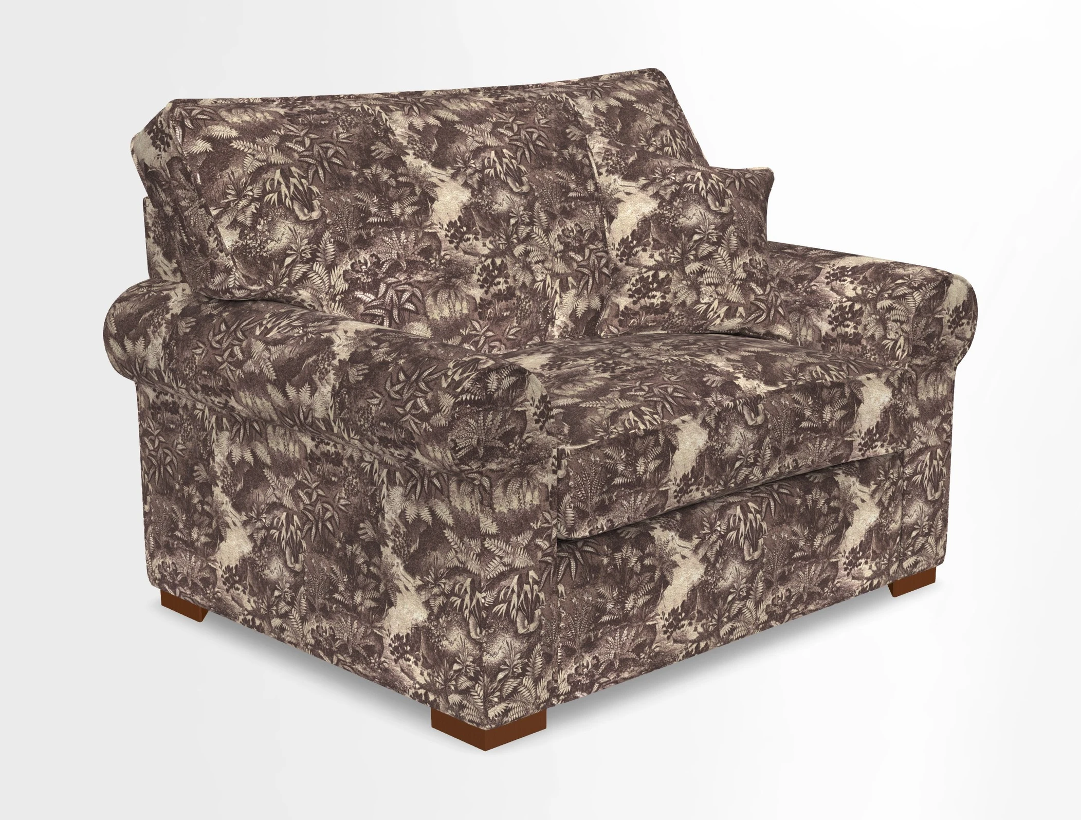 Upperton Snuggler Loose Cover in Two Tone Plain Biscuit - Loose cover option available
