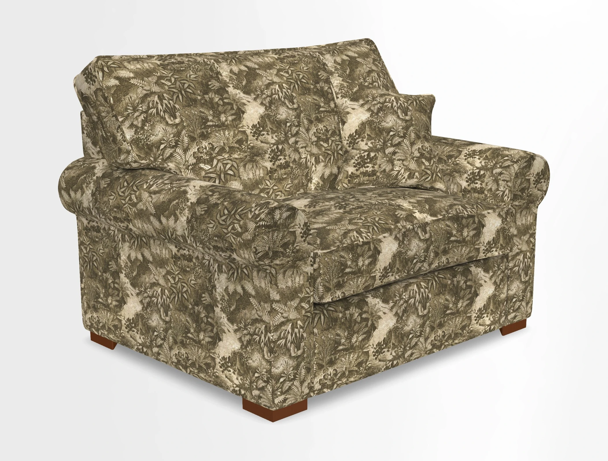 Upperton Snuggler Loose Cover in Two Tone Plain Biscuit - Loose cover option available