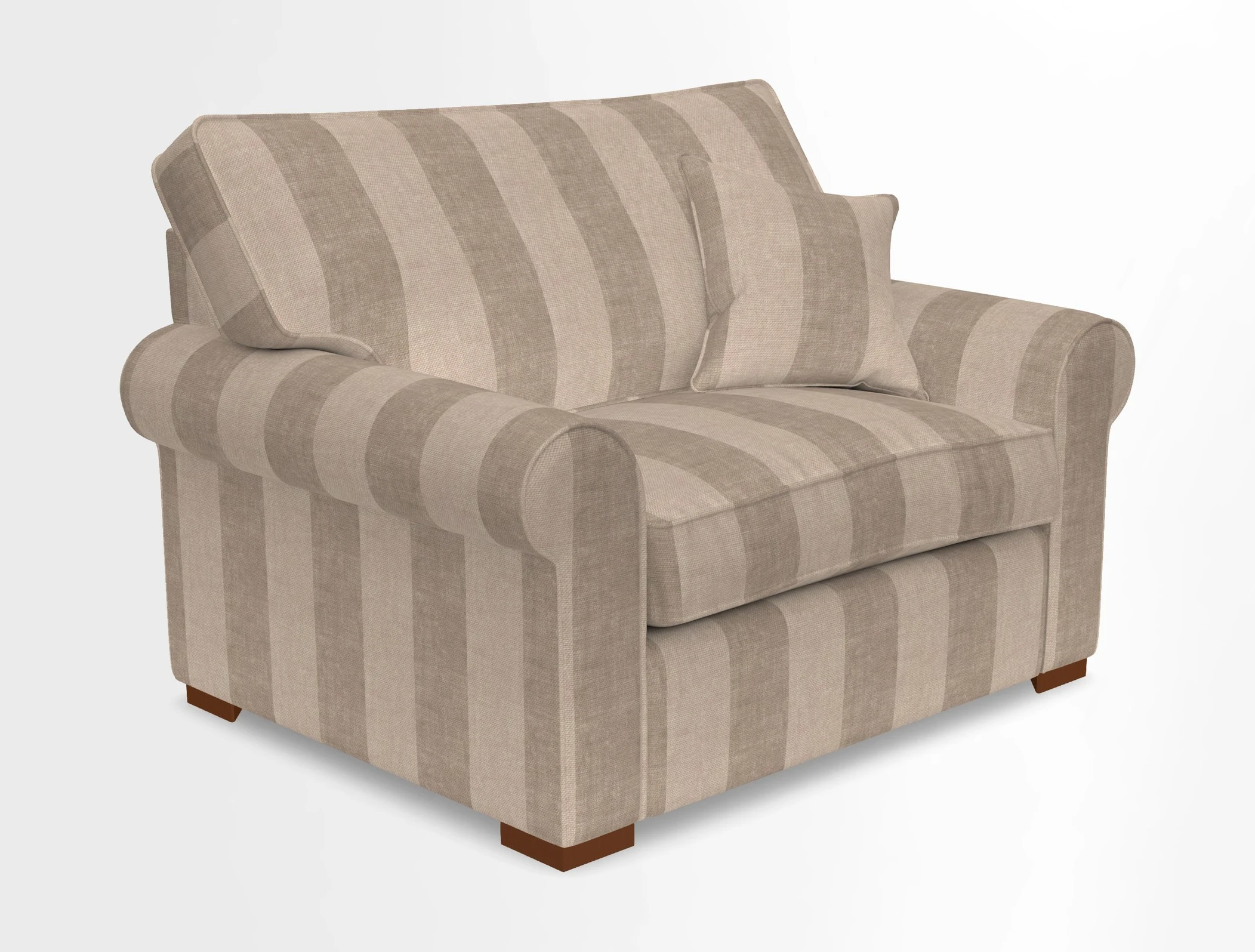 Upperton Snuggler Loose Cover in Two Tone Plain Biscuit - Loose cover option available