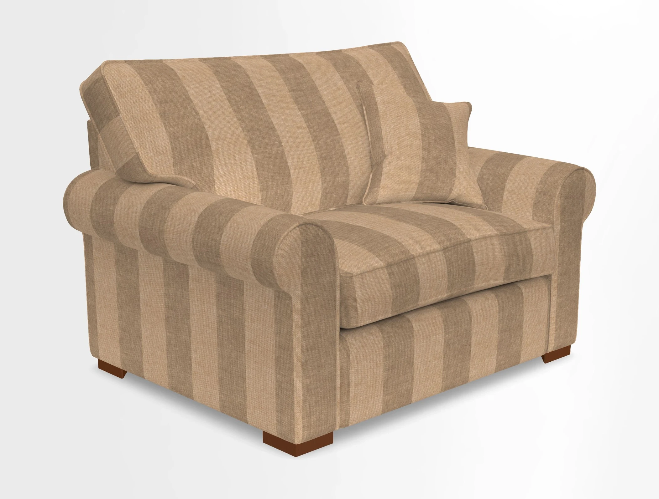 Upperton Snuggler Loose Cover in Two Tone Plain Biscuit - Loose cover option available