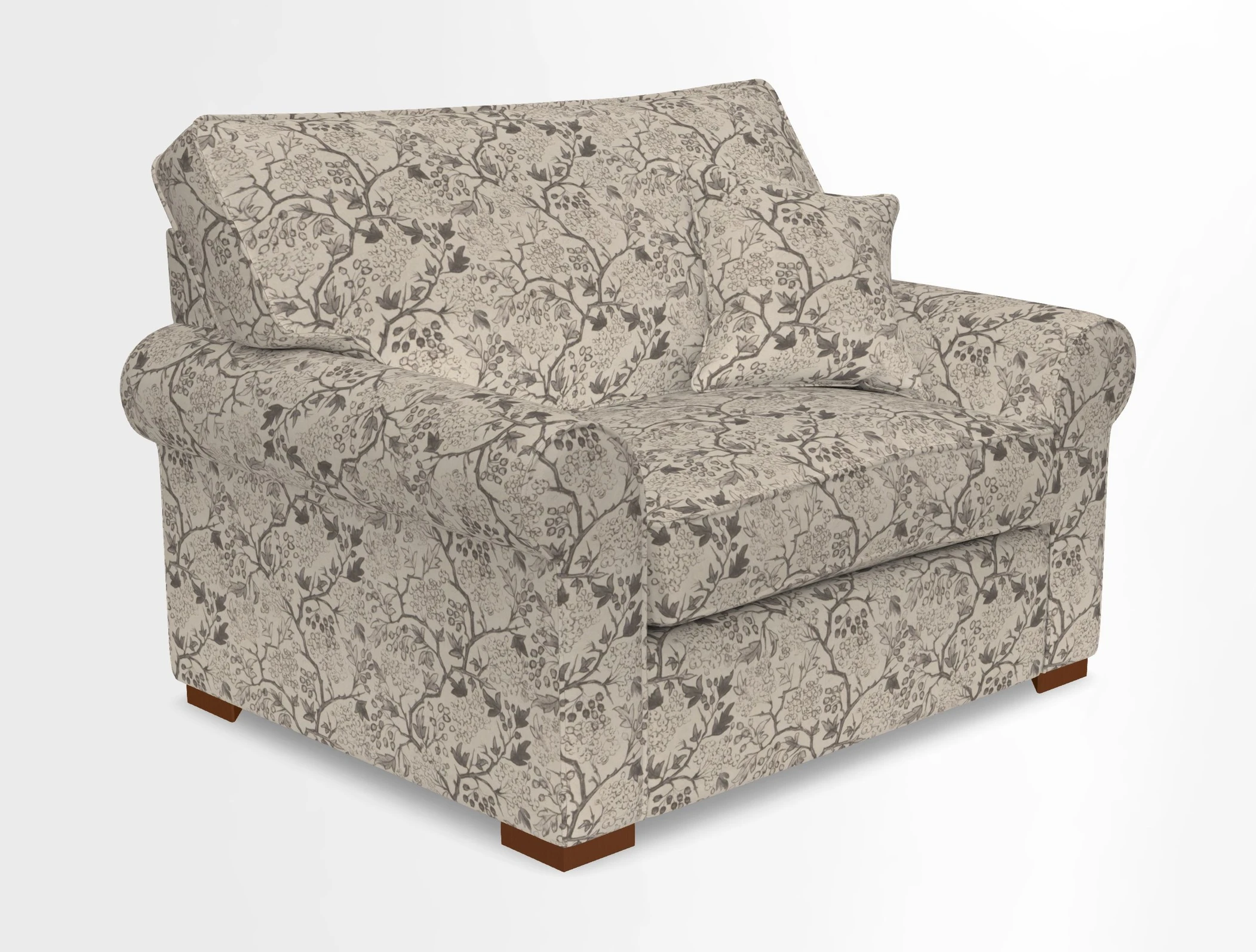 Upperton Snuggler Loose Cover in Two Tone Plain Biscuit - Loose cover option available