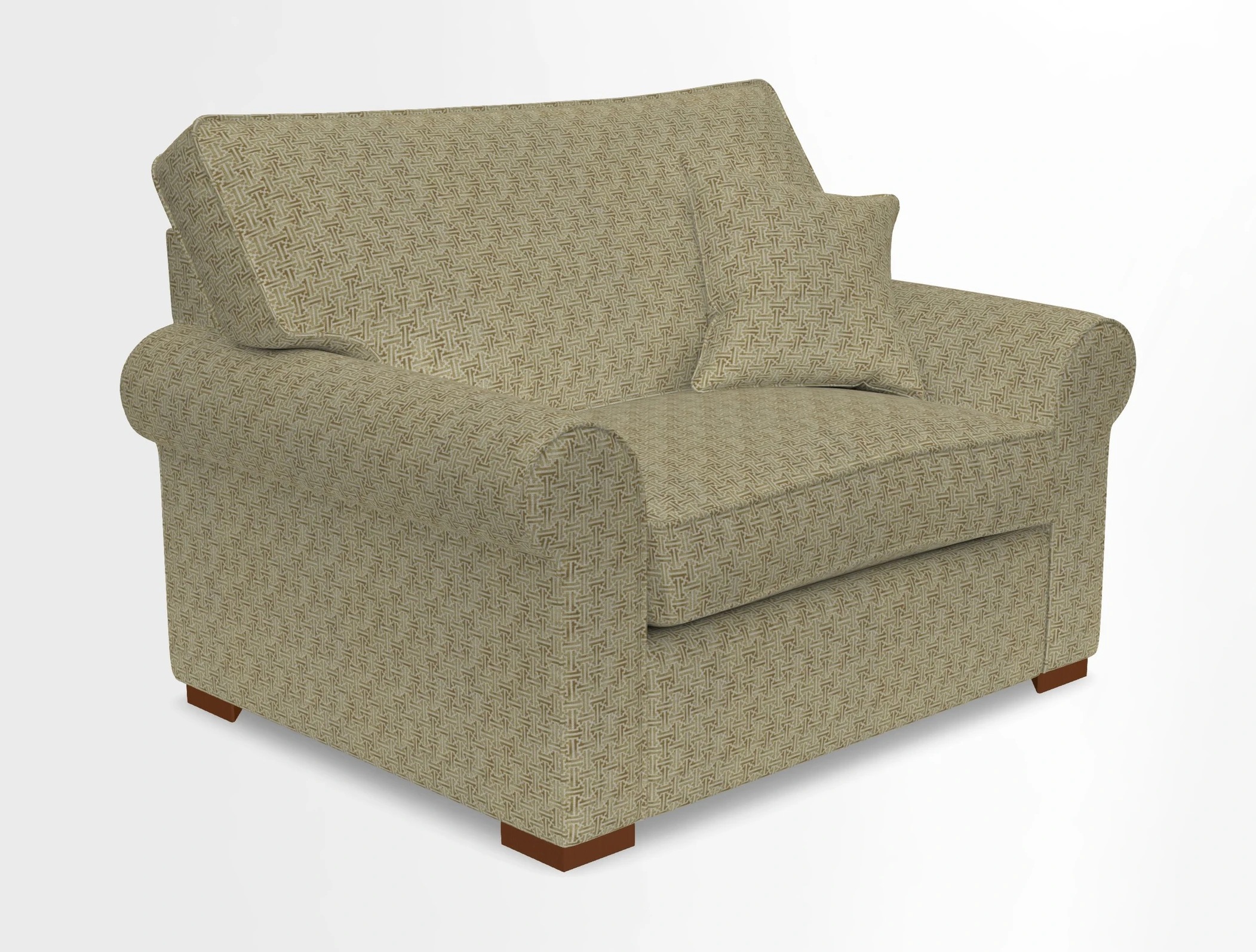 Upperton Snuggler Loose Cover in Two Tone Plain Biscuit - Loose cover option available