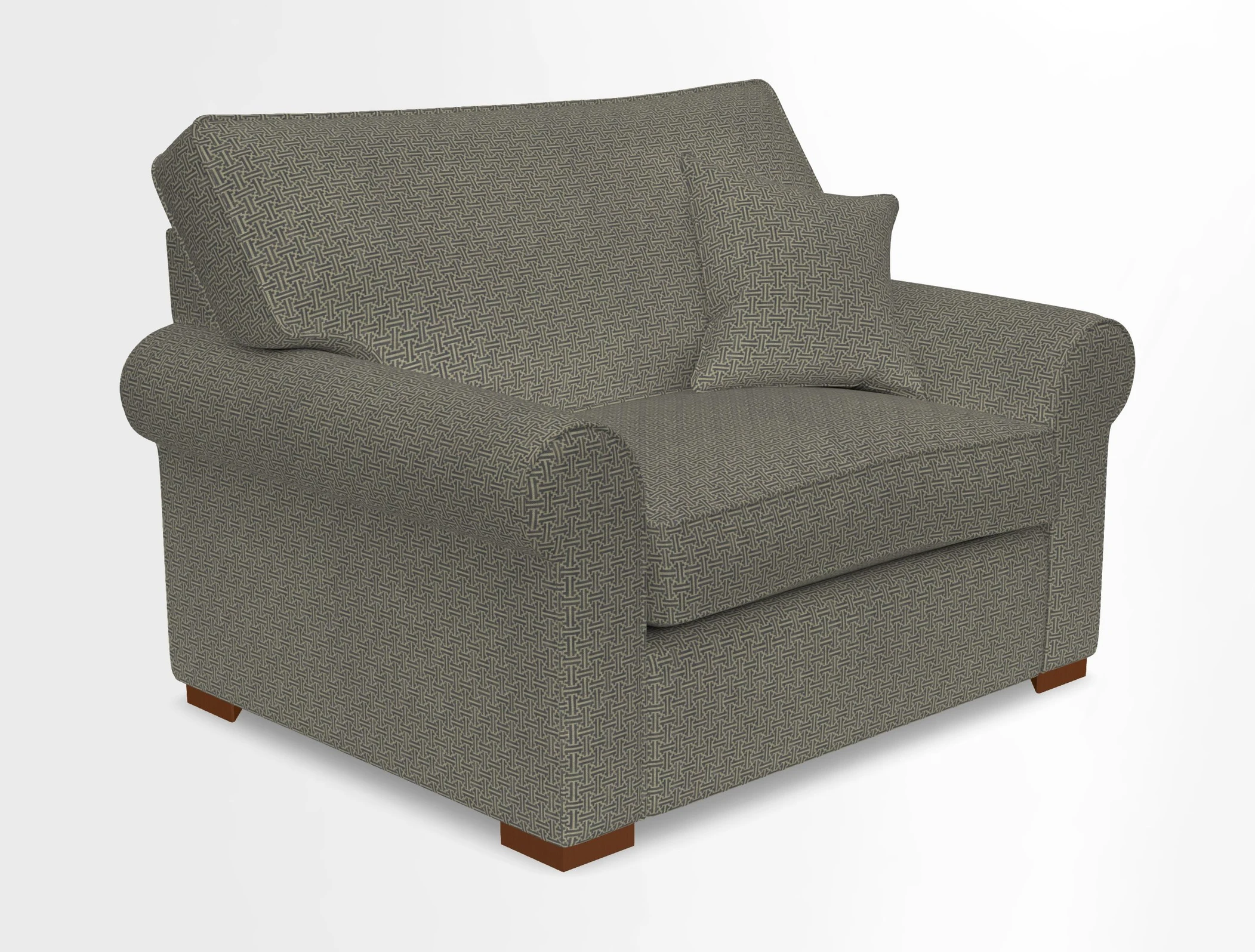 Upperton Snuggler Loose Cover in Two Tone Plain Biscuit - Loose cover option available