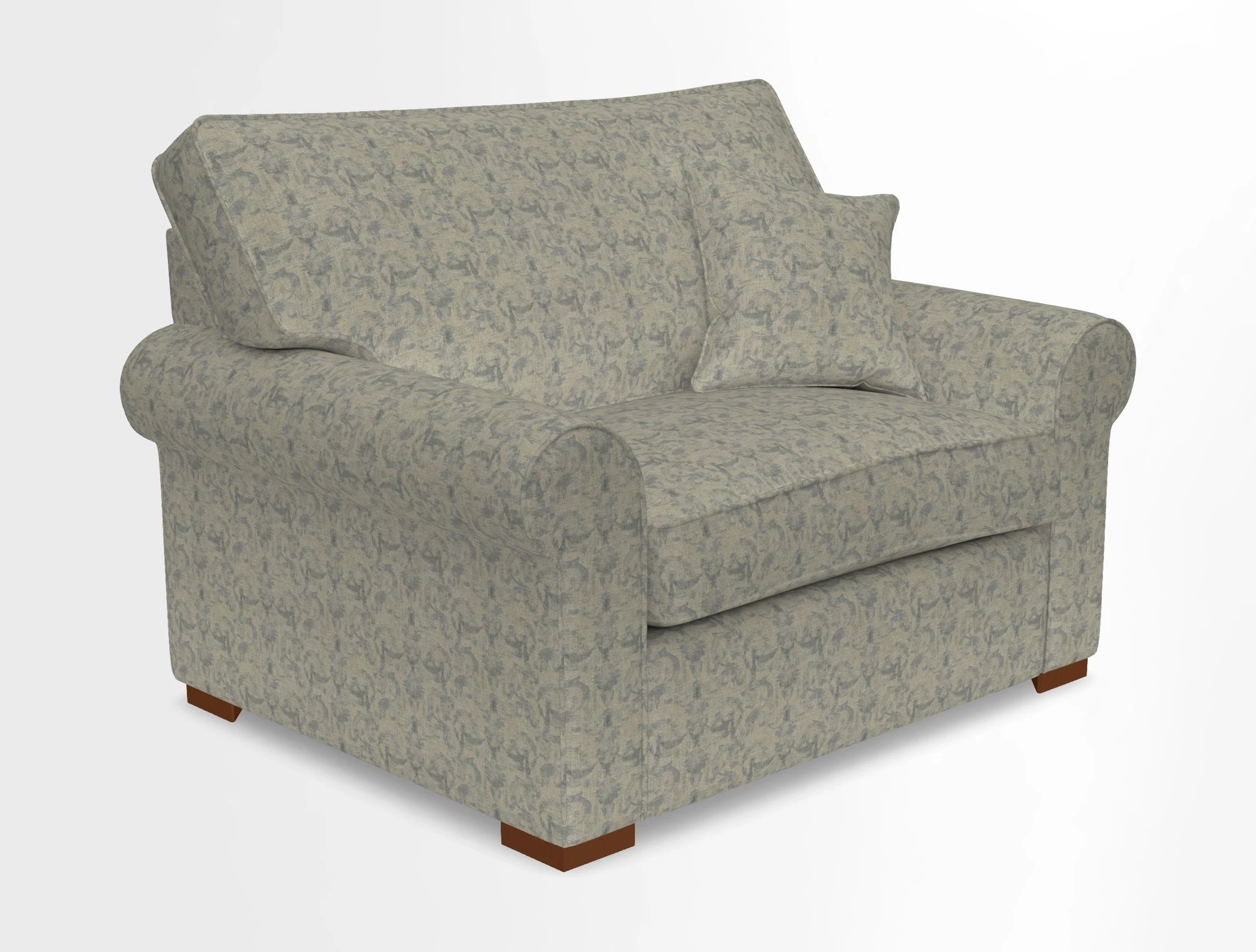 Upperton Snuggler Loose Cover in Two Tone Plain Biscuit - Loose cover option available