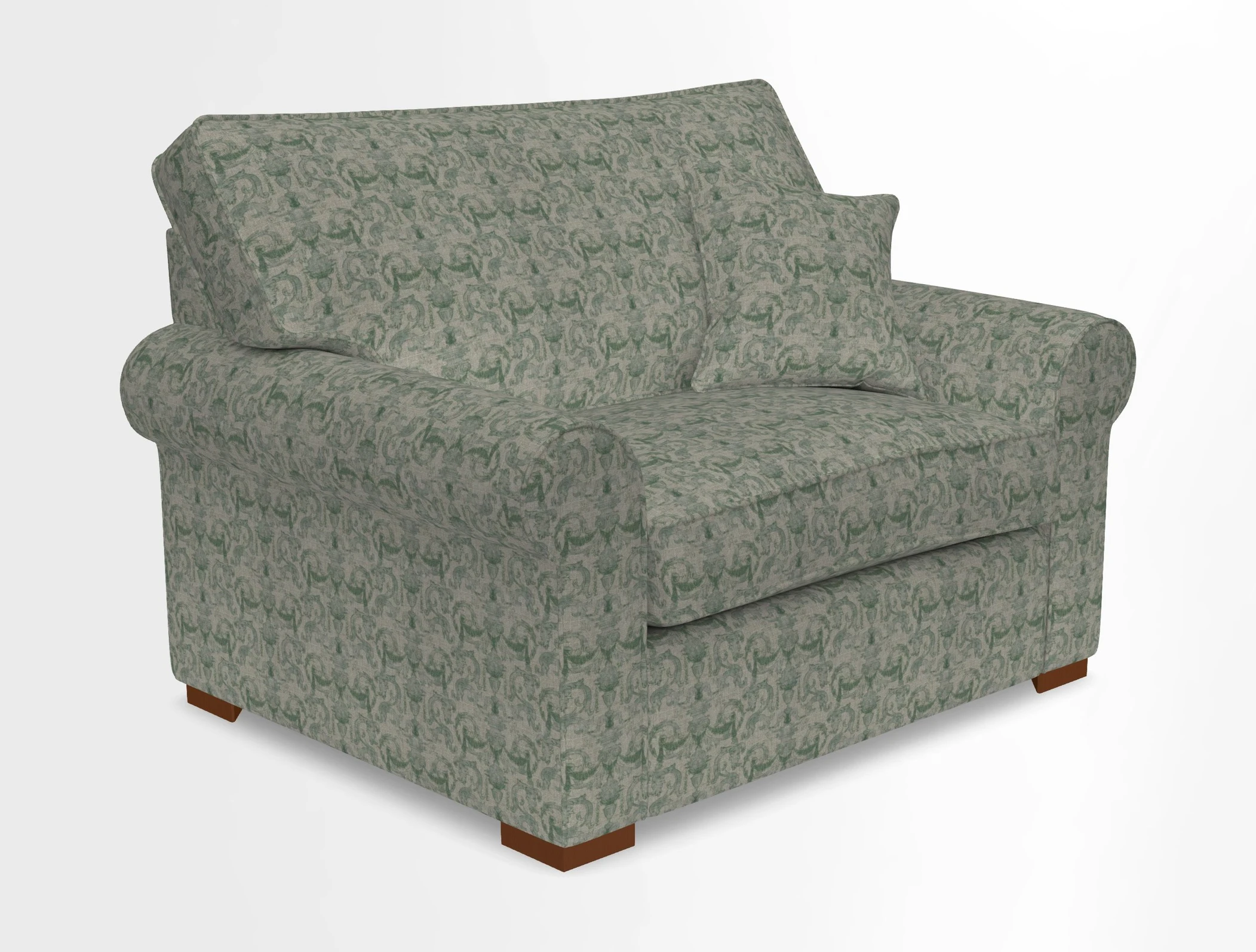 Upperton Snuggler Loose Cover in Two Tone Plain Biscuit - Loose cover option available