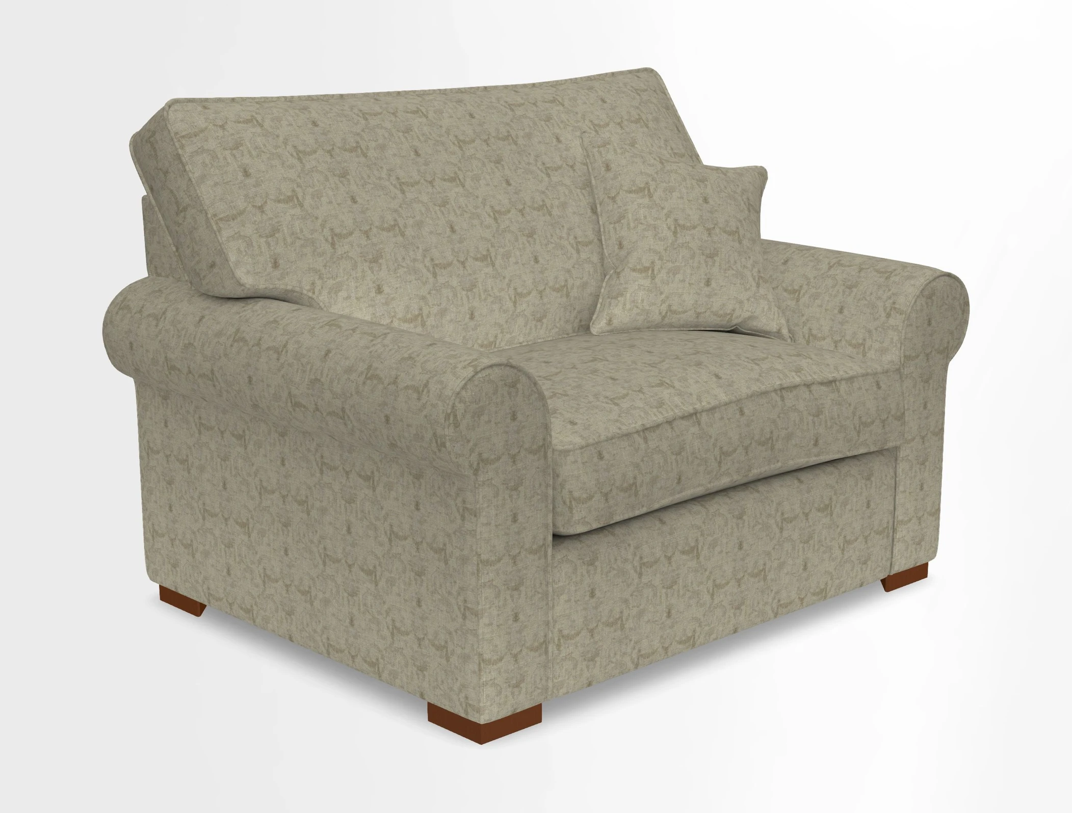 Upperton Snuggler Loose Cover in Two Tone Plain Biscuit - Loose cover option available