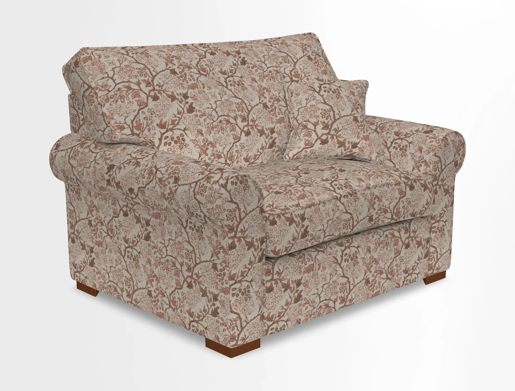 Upperton Snuggler Loose Cover in Two Tone Plain Biscuit - Loose cover option available