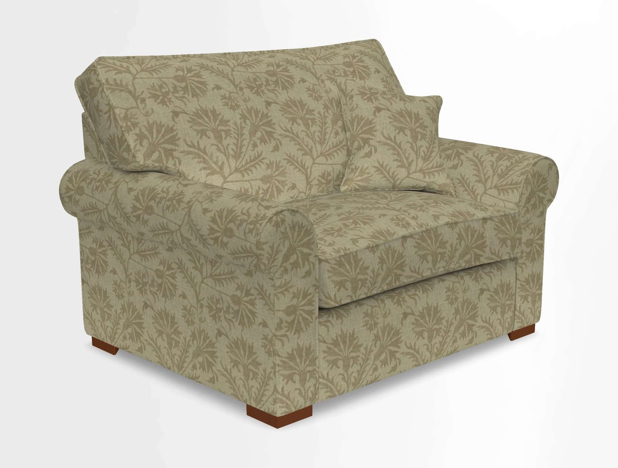 Upperton Snuggler Loose Cover in Two Tone Plain Biscuit - Loose cover option available