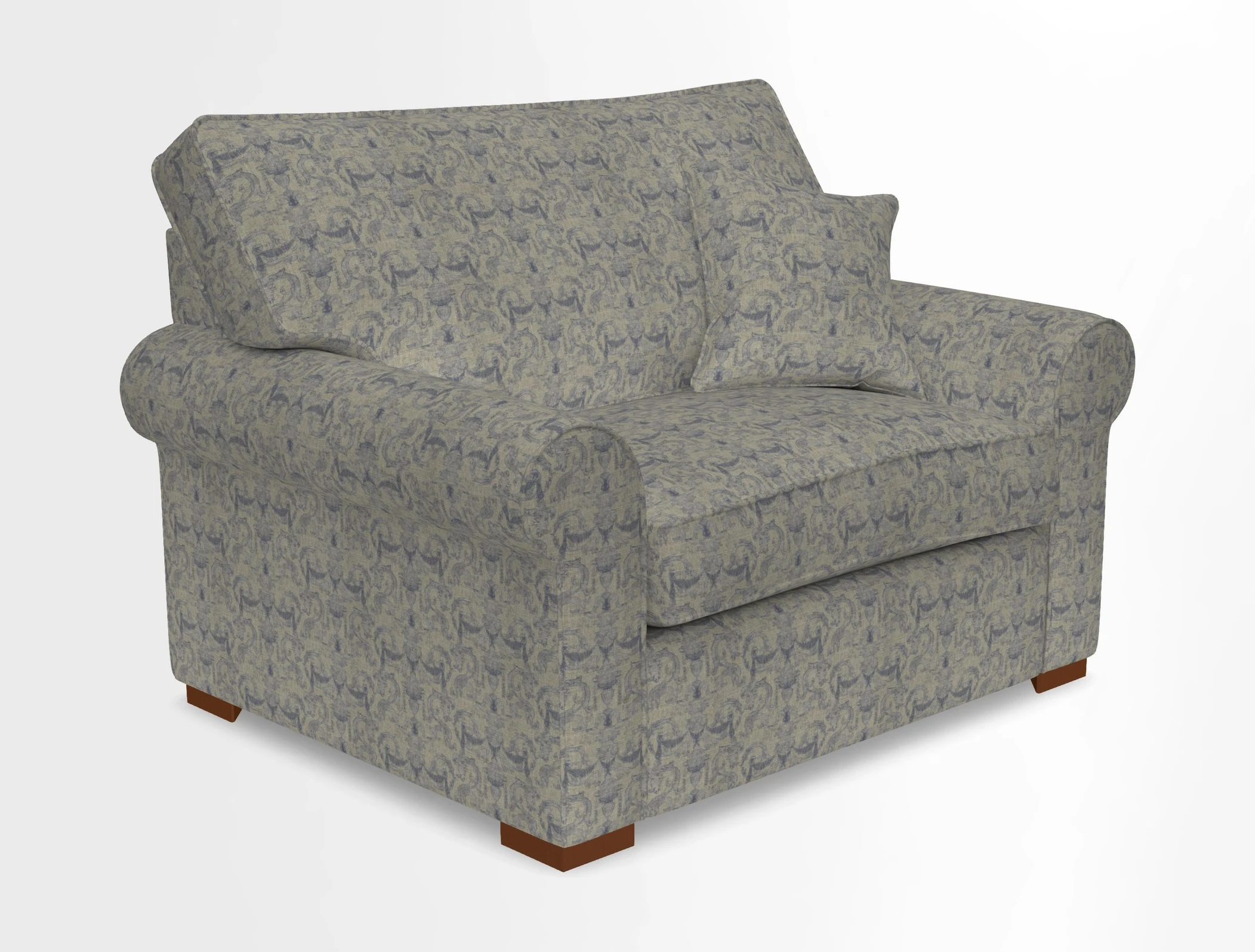 Upperton Snuggler Loose Cover in Two Tone Plain Biscuit - Loose cover option available