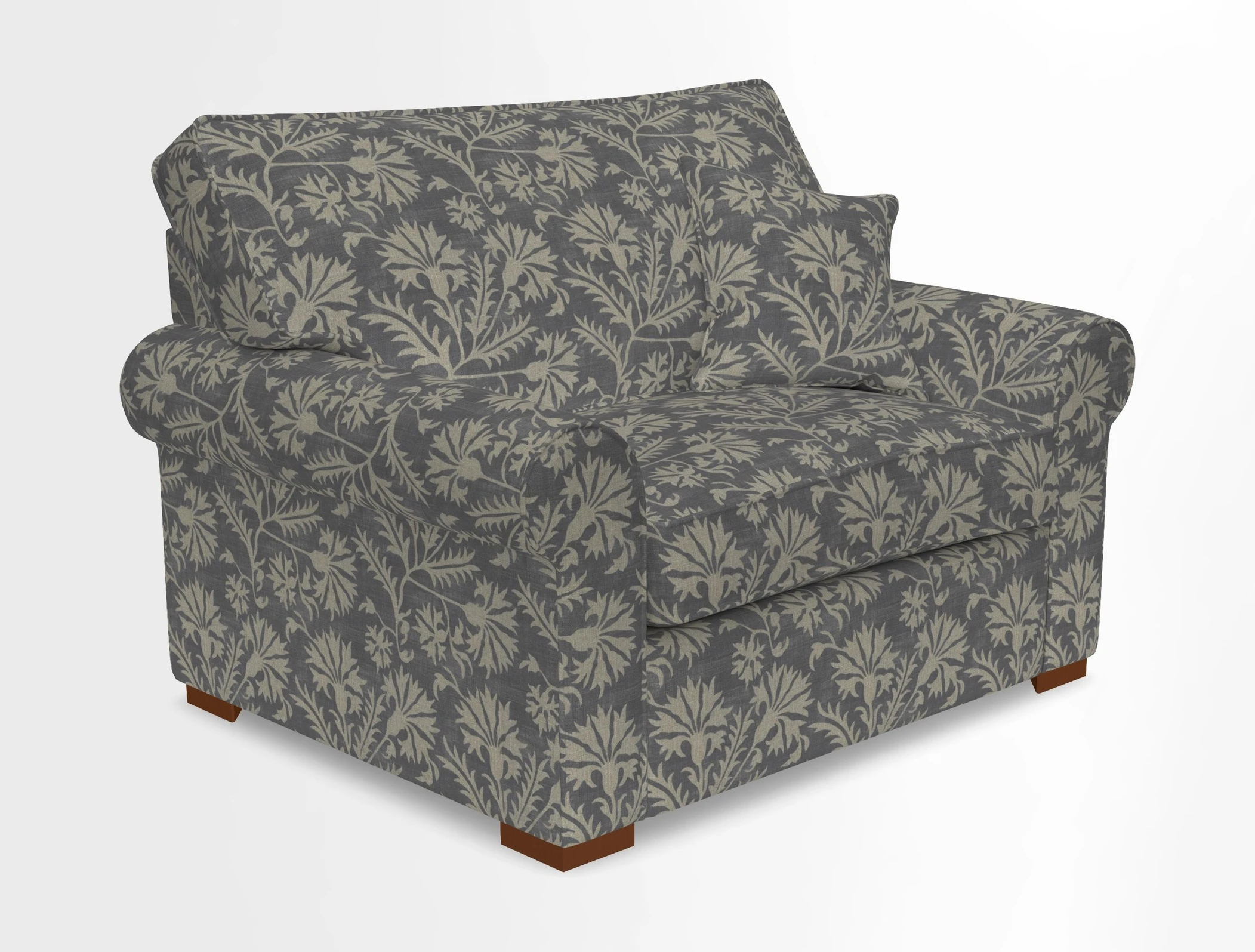 Upperton Snuggler Loose Cover in Two Tone Plain Biscuit - Loose cover option available