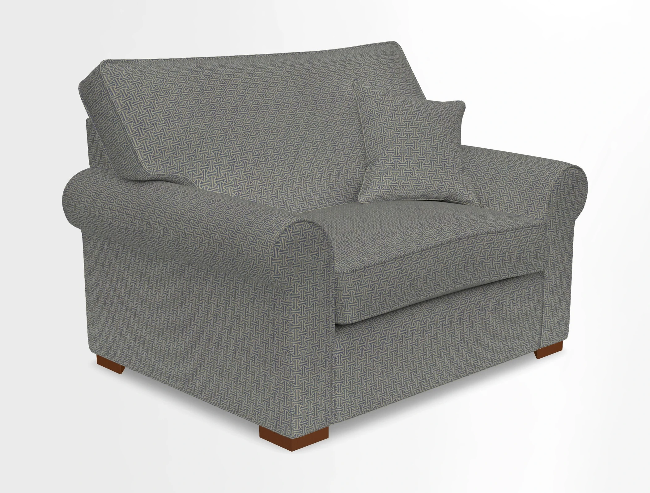 Upperton Snuggler Loose Cover in Two Tone Plain Biscuit - Loose cover option available