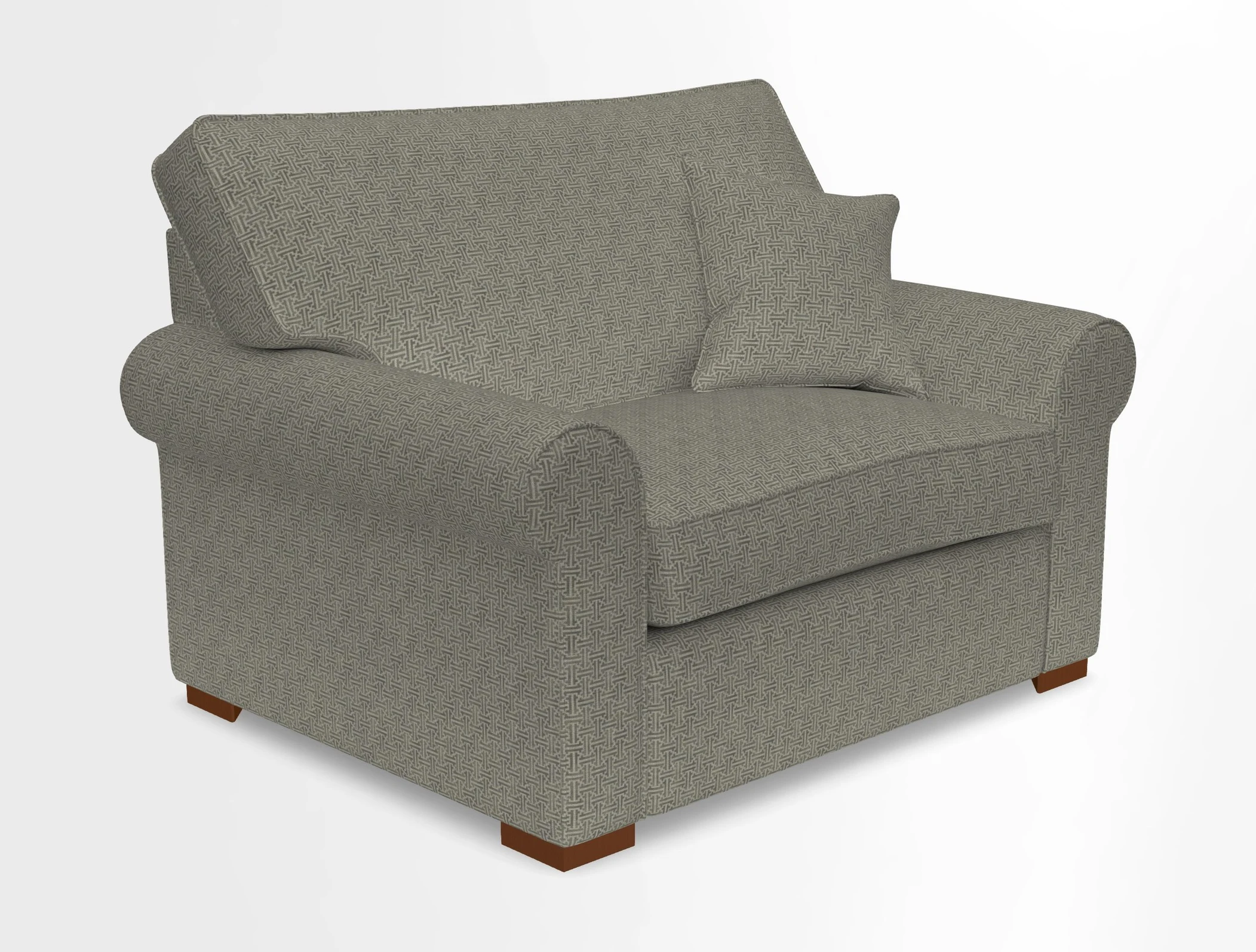 Upperton Snuggler Loose Cover in Two Tone Plain Biscuit - Loose cover option available