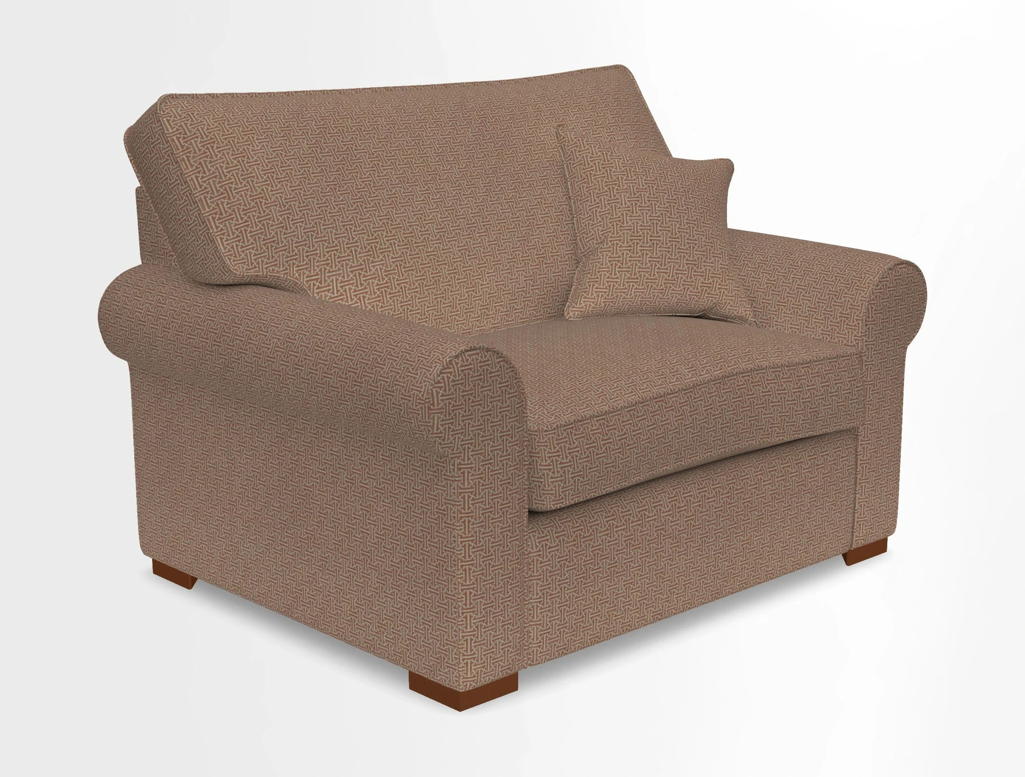 Upperton Snuggler Loose Cover in Two Tone Plain Biscuit - Loose cover option available