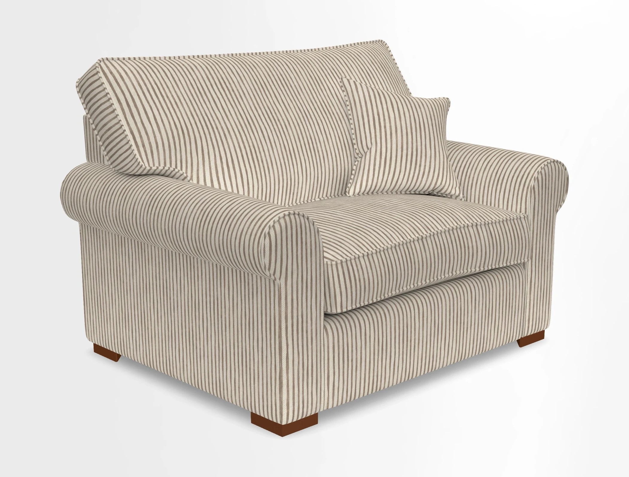 Upperton Snuggler Loose Cover in Two Tone Plain Biscuit - Loose cover option available