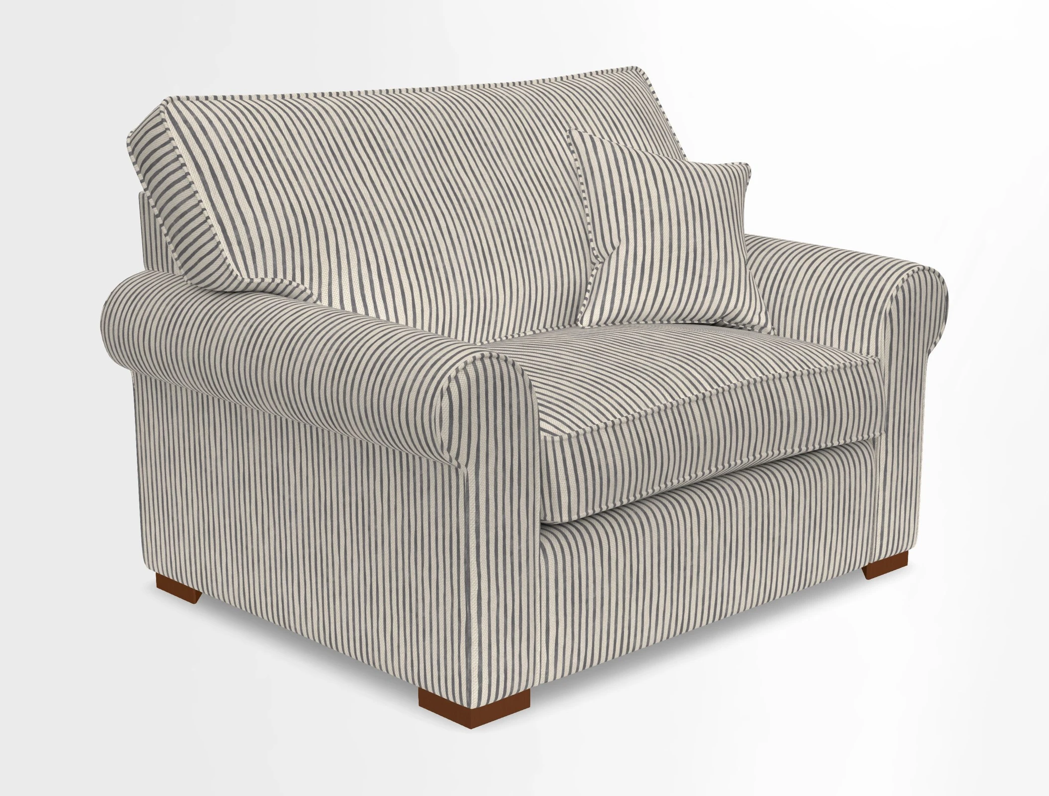 Upperton Snuggler Loose Cover in Two Tone Plain Biscuit - Loose cover option available