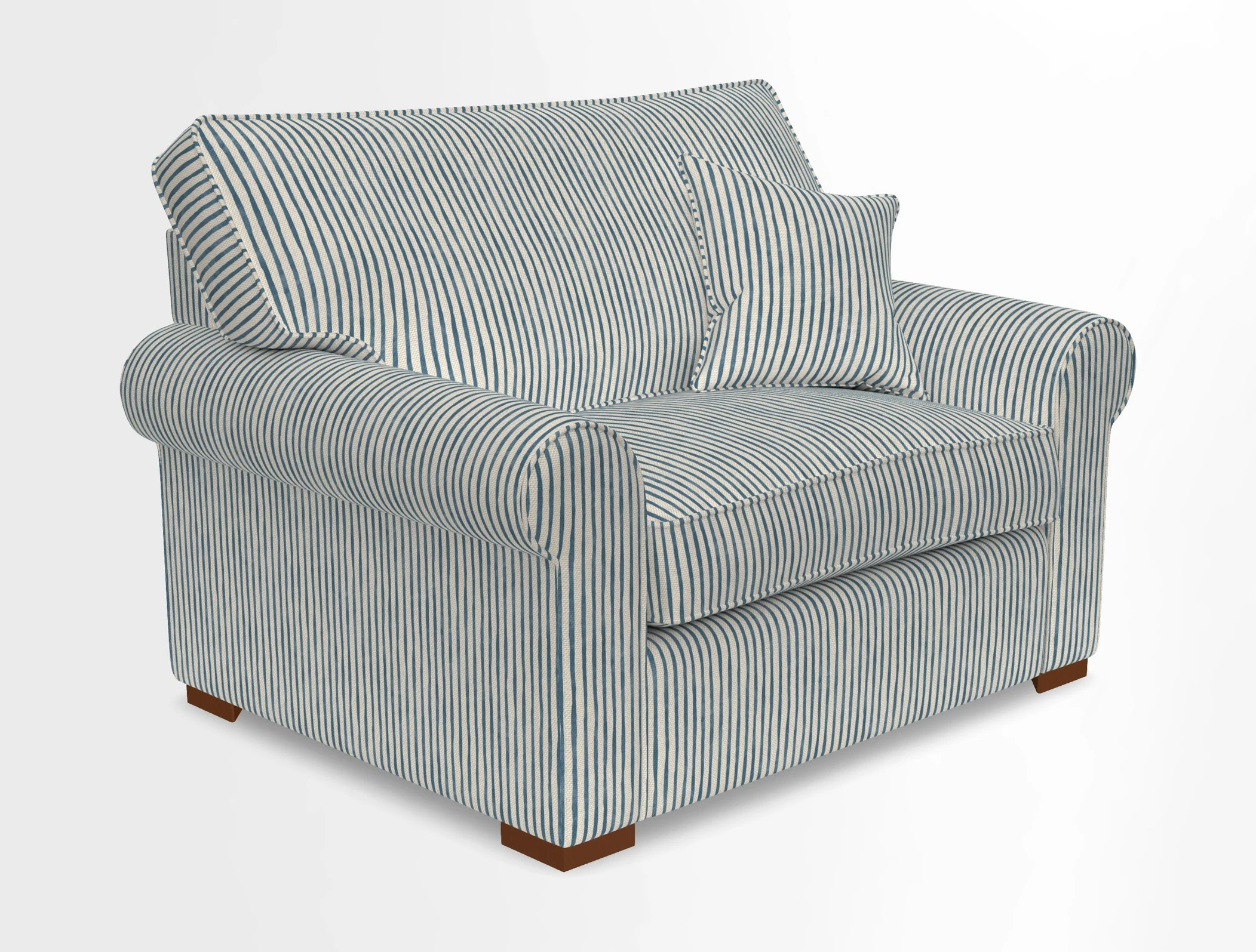 Upperton Snuggler Loose Cover in Two Tone Plain Biscuit - Loose cover option available