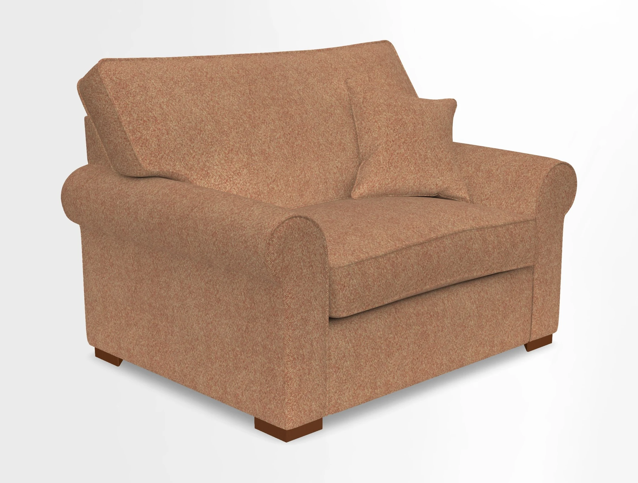 Upperton Snuggler Loose Cover in Two Tone Plain Biscuit - Loose cover option available