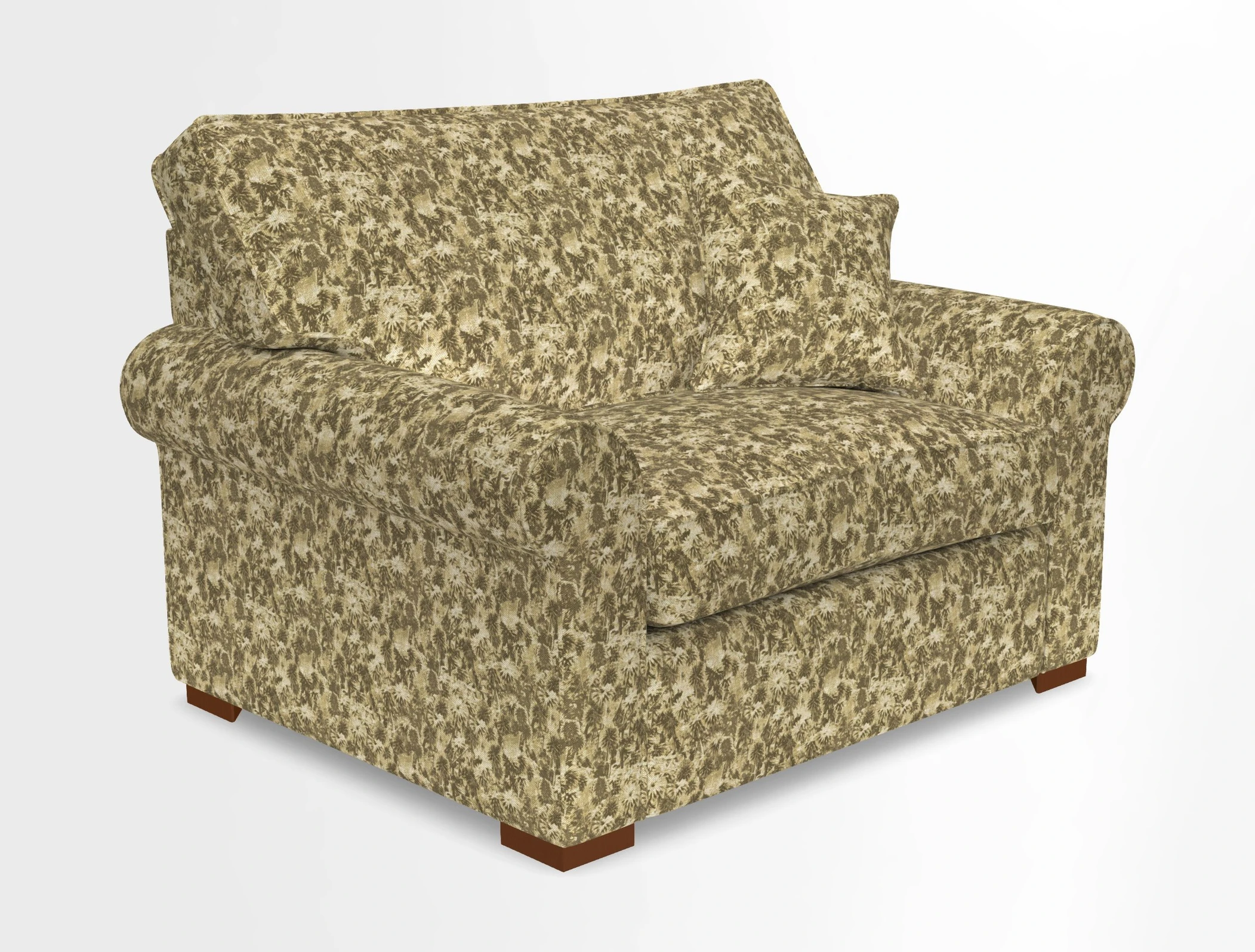 Upperton Snuggler Loose Cover in Two Tone Plain Biscuit - Loose cover option available
