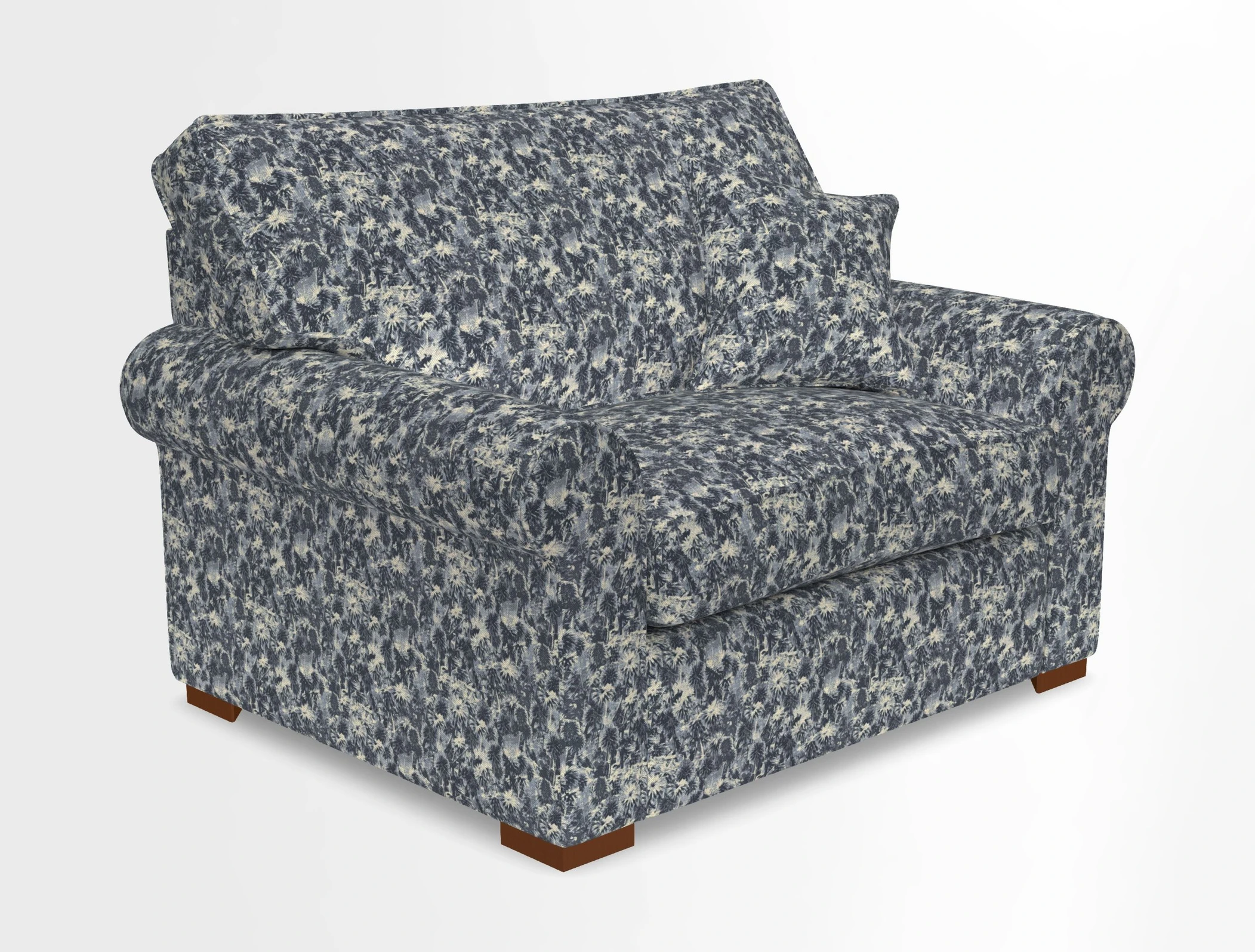 Upperton Snuggler Loose Cover in Two Tone Plain Biscuit - Loose cover option available