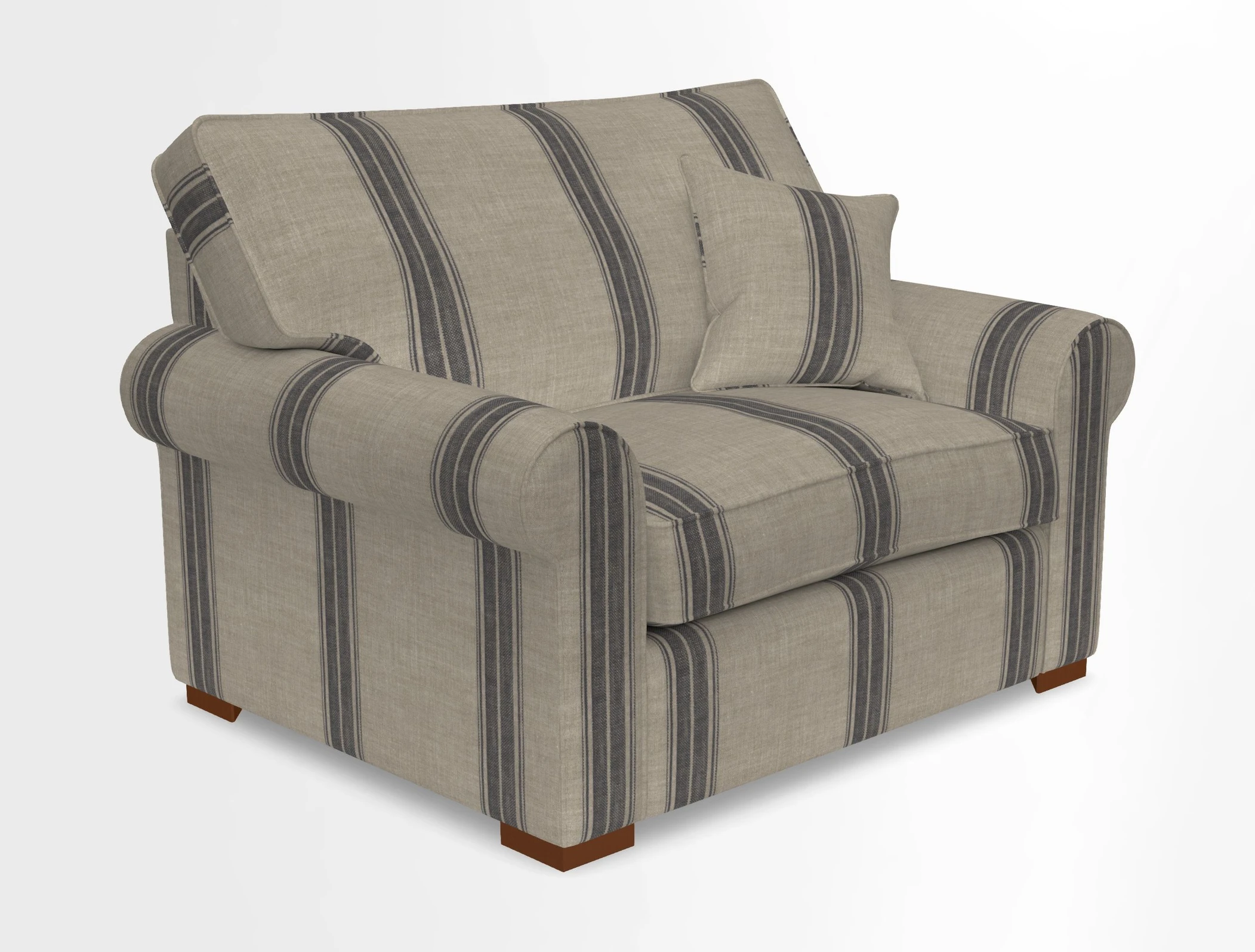 Upperton Snuggler Loose Cover in Two Tone Plain Biscuit - Loose cover option available