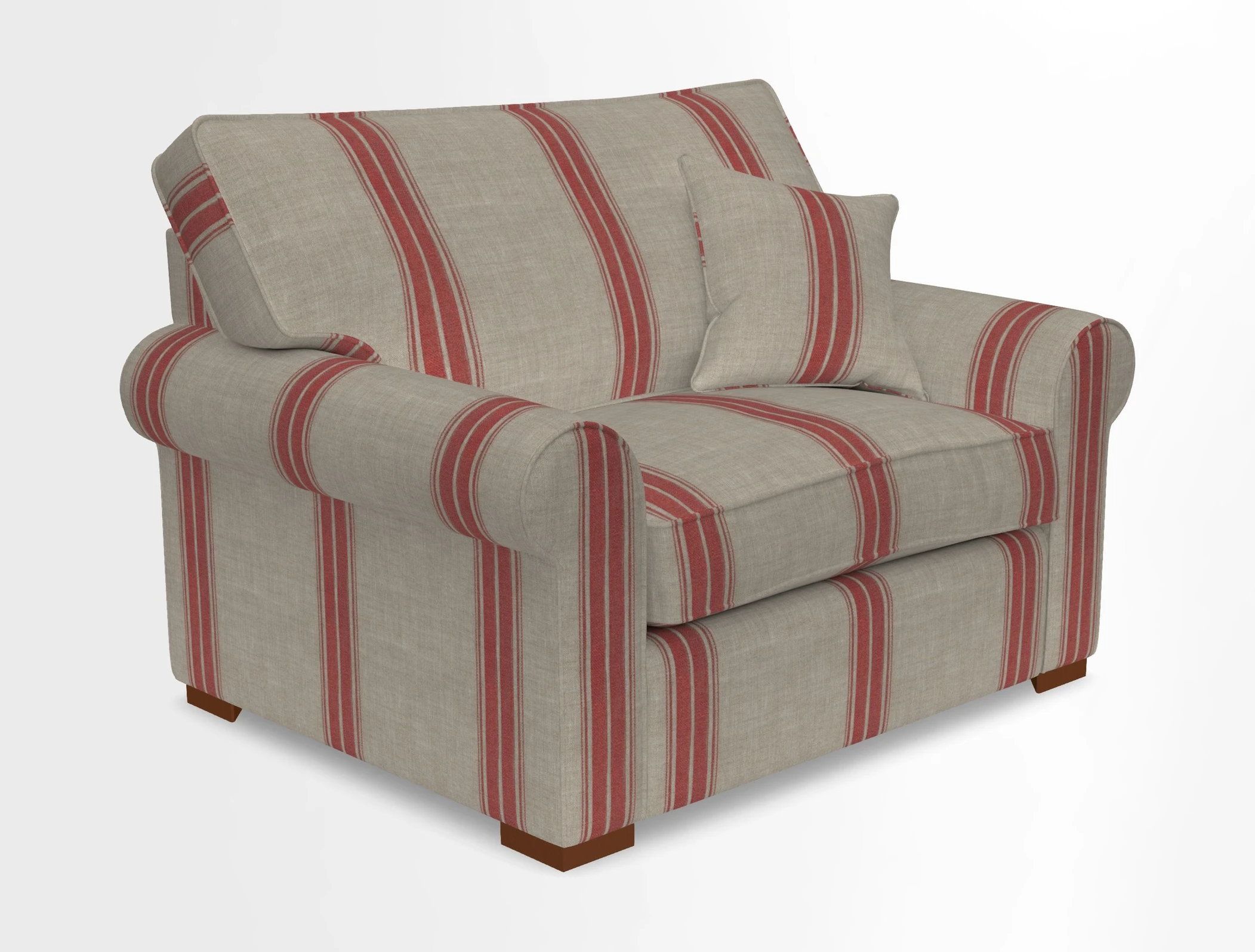Upperton Snuggler Loose Cover in Two Tone Plain Biscuit - Loose cover option available