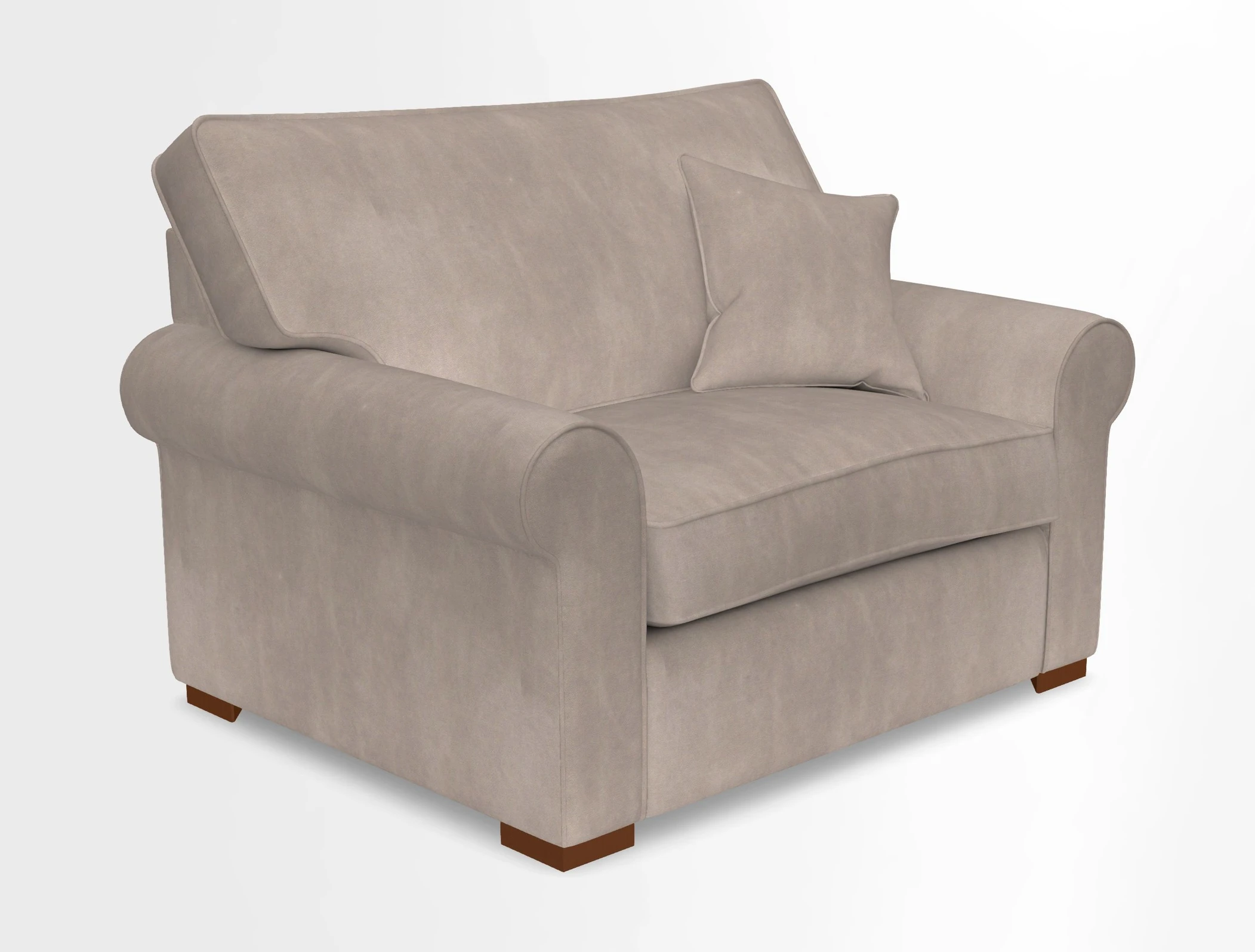 Upperton Snuggler Loose Cover in Two Tone Plain Biscuit - Loose cover option available