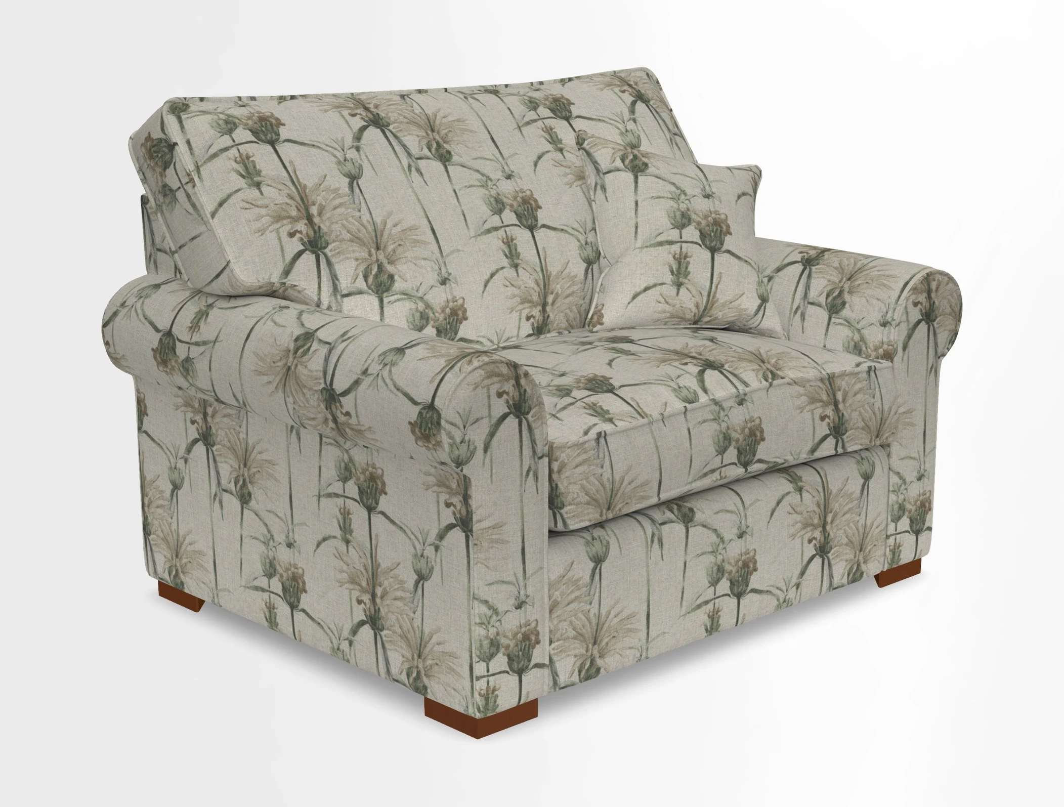 Upperton Snuggler Loose Cover in Two Tone Plain Biscuit - Loose cover option available