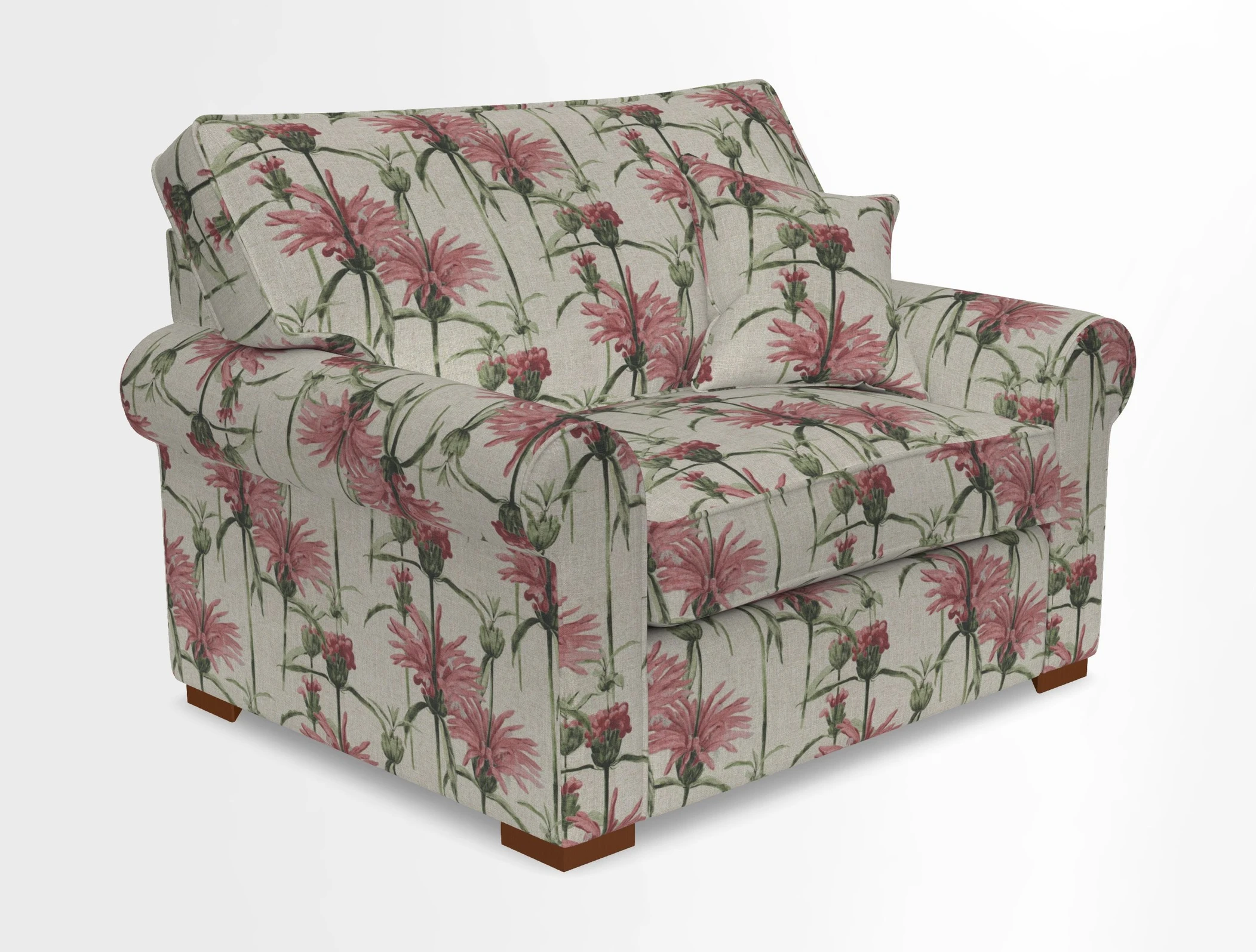 Upperton Snuggler Loose Cover in Two Tone Plain Biscuit - Loose cover option available