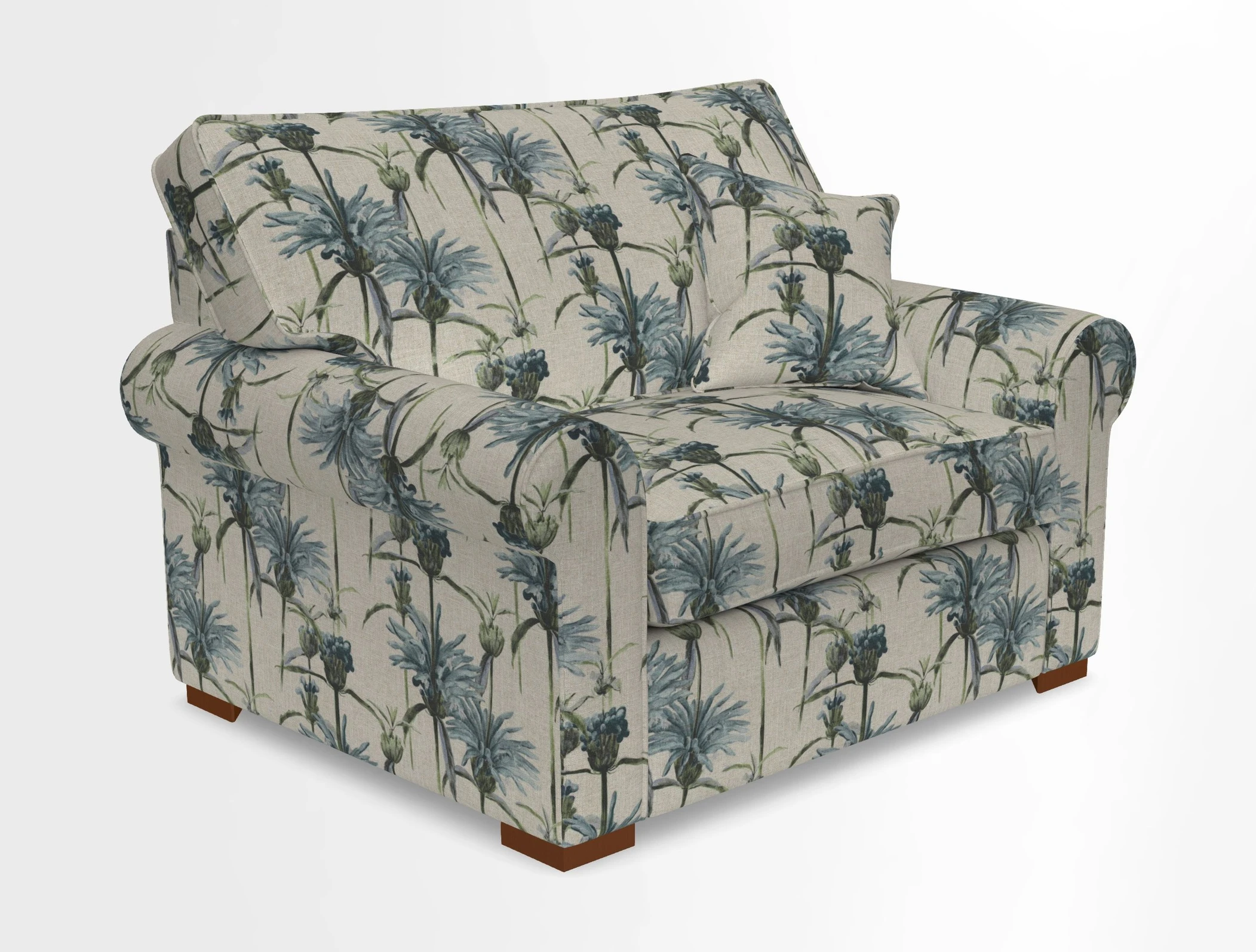Upperton Snuggler Loose Cover in Two Tone Plain Biscuit - Loose cover option available