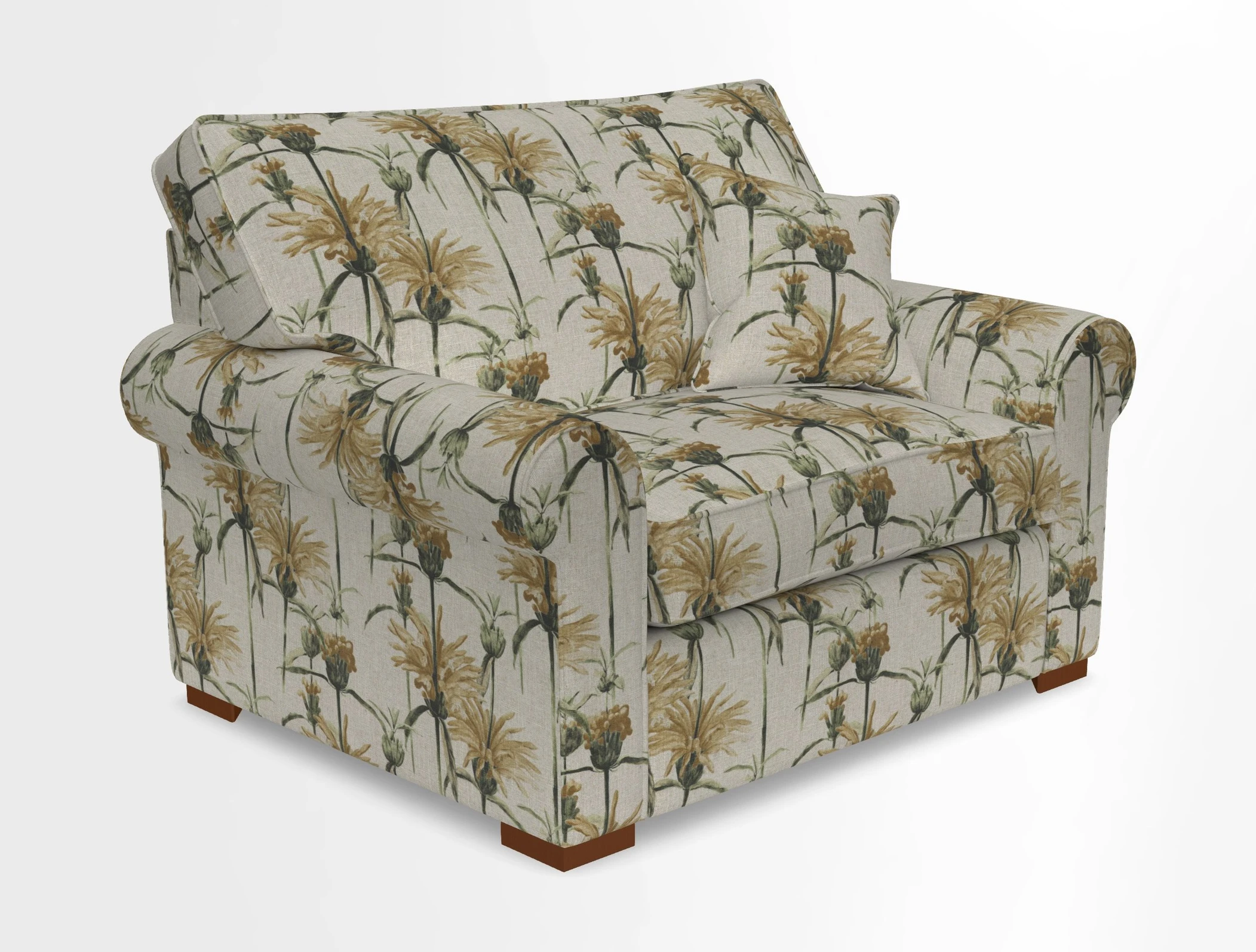 Upperton Snuggler Loose Cover in Two Tone Plain Biscuit - Loose cover option available