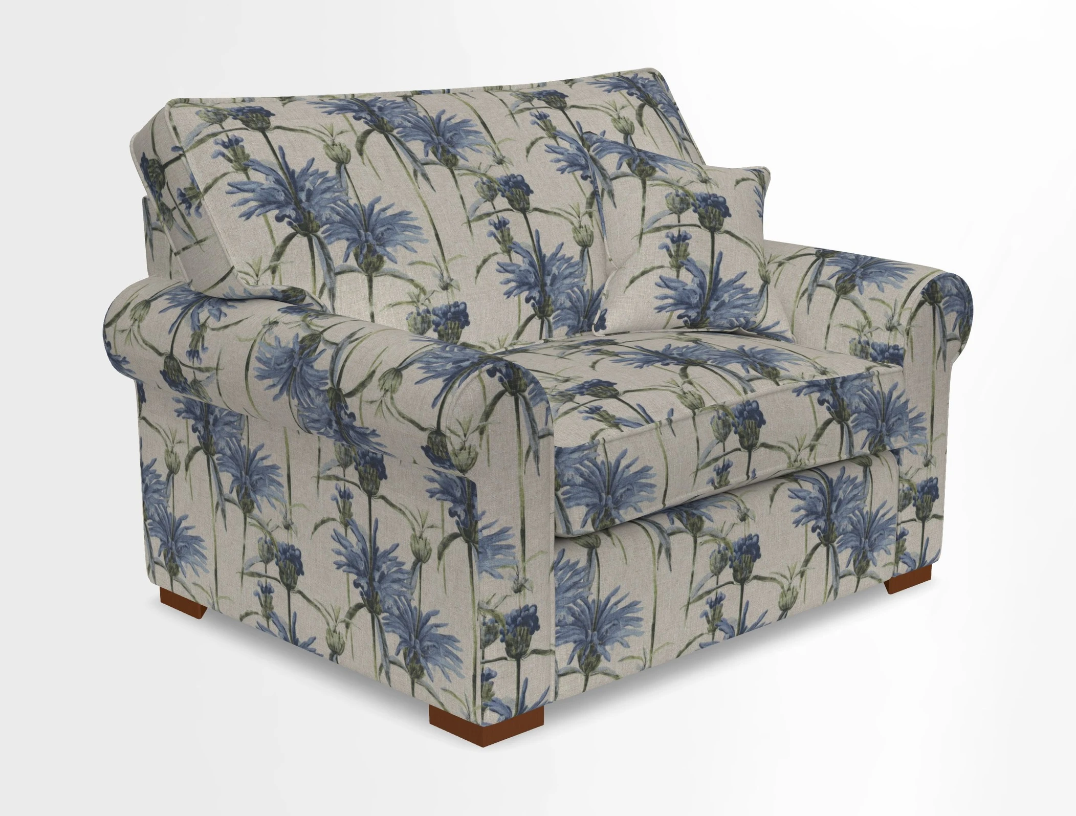 Upperton Snuggler Loose Cover in Two Tone Plain Biscuit - Loose cover option available